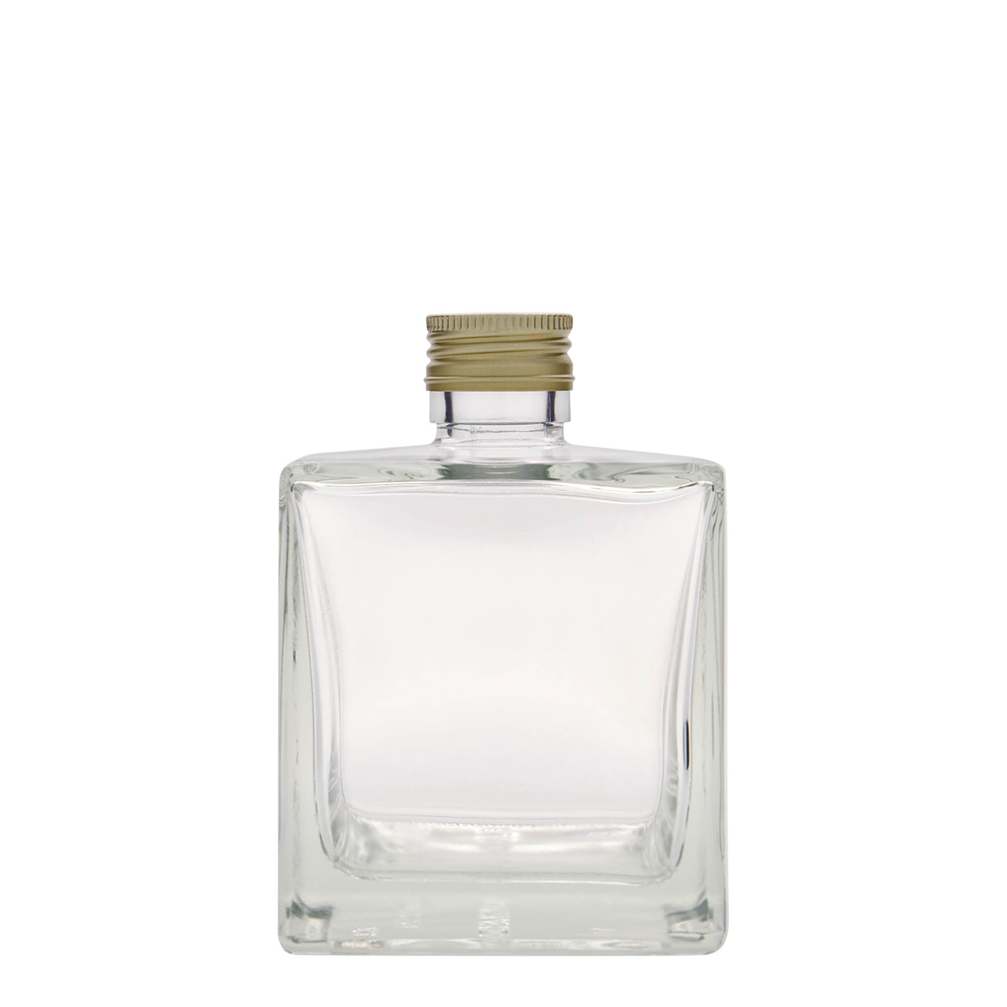 Botella de vidrio de 500 ml 'Cube', cuadrada, boca: PP 31,5 Botella de vidrio de 500 ml 'Cube', cuadrada, boca: PP 31,5