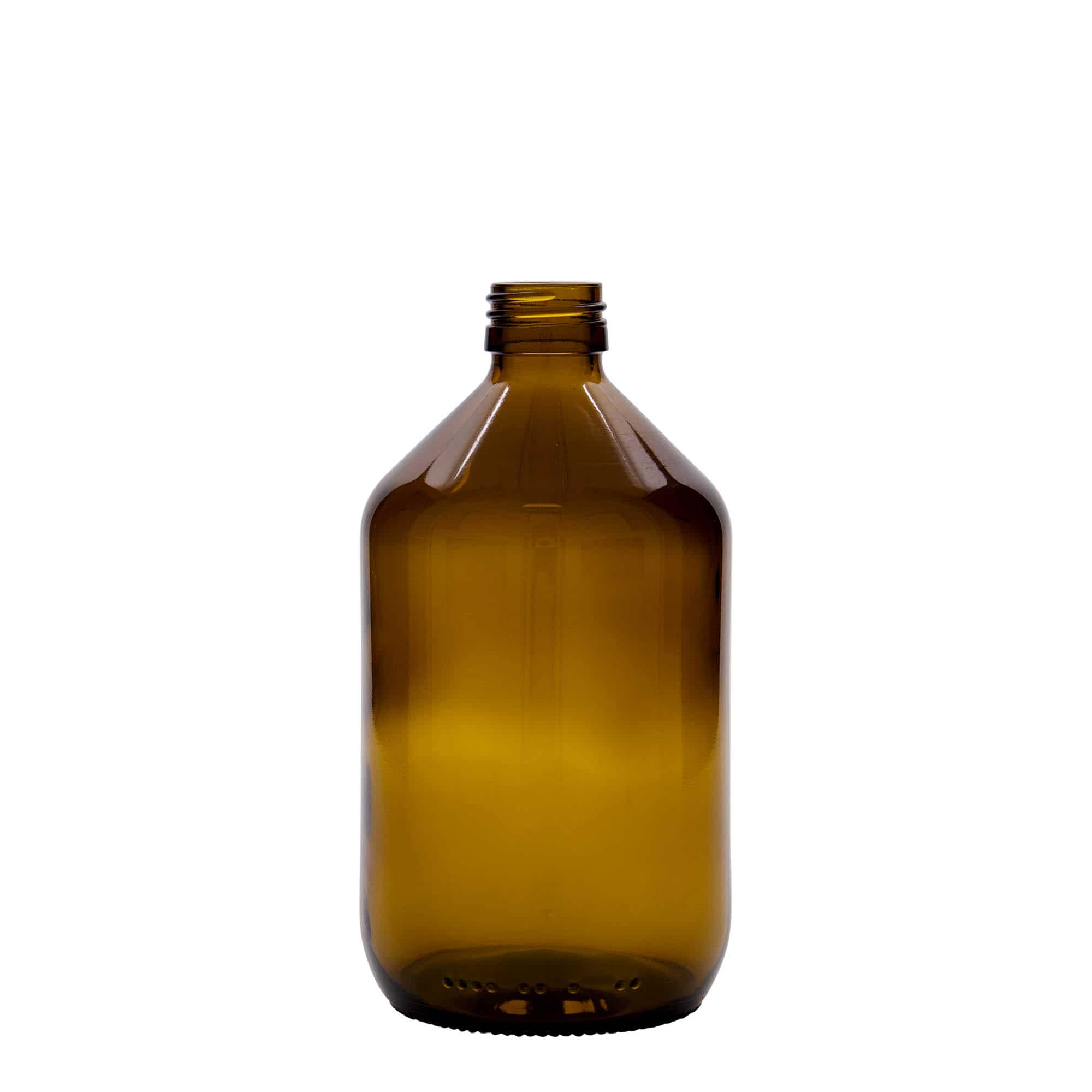 Frasco de medicamentos de 500 ml, marrón, vidrio, boca: PP 28 Frasco de medicamentos de 500 ml, marrón, vidrio, boca: PP 28