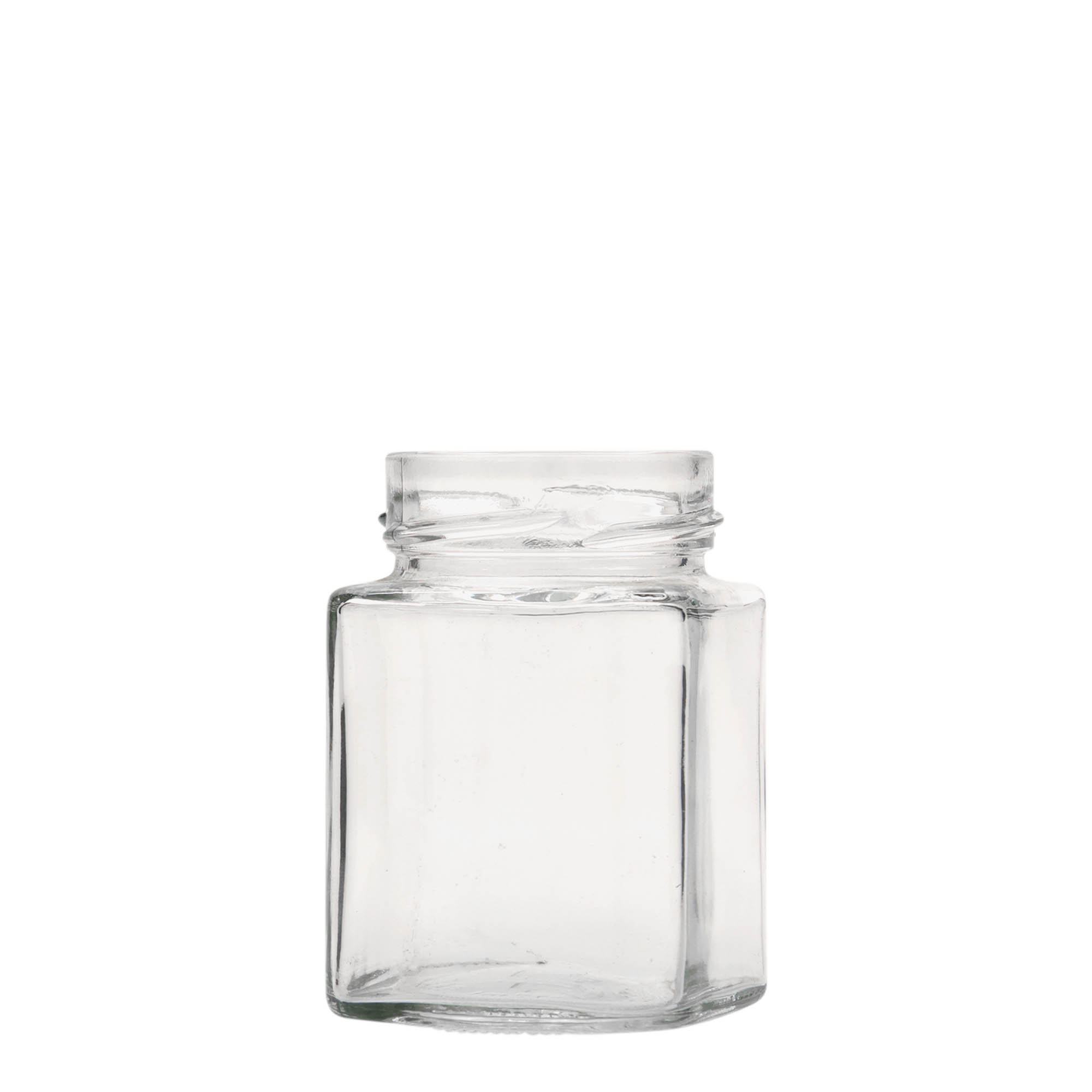 212 ml Tarro cuadrado 'Funny', boca: Deep-Twist-Off (DTO 58)