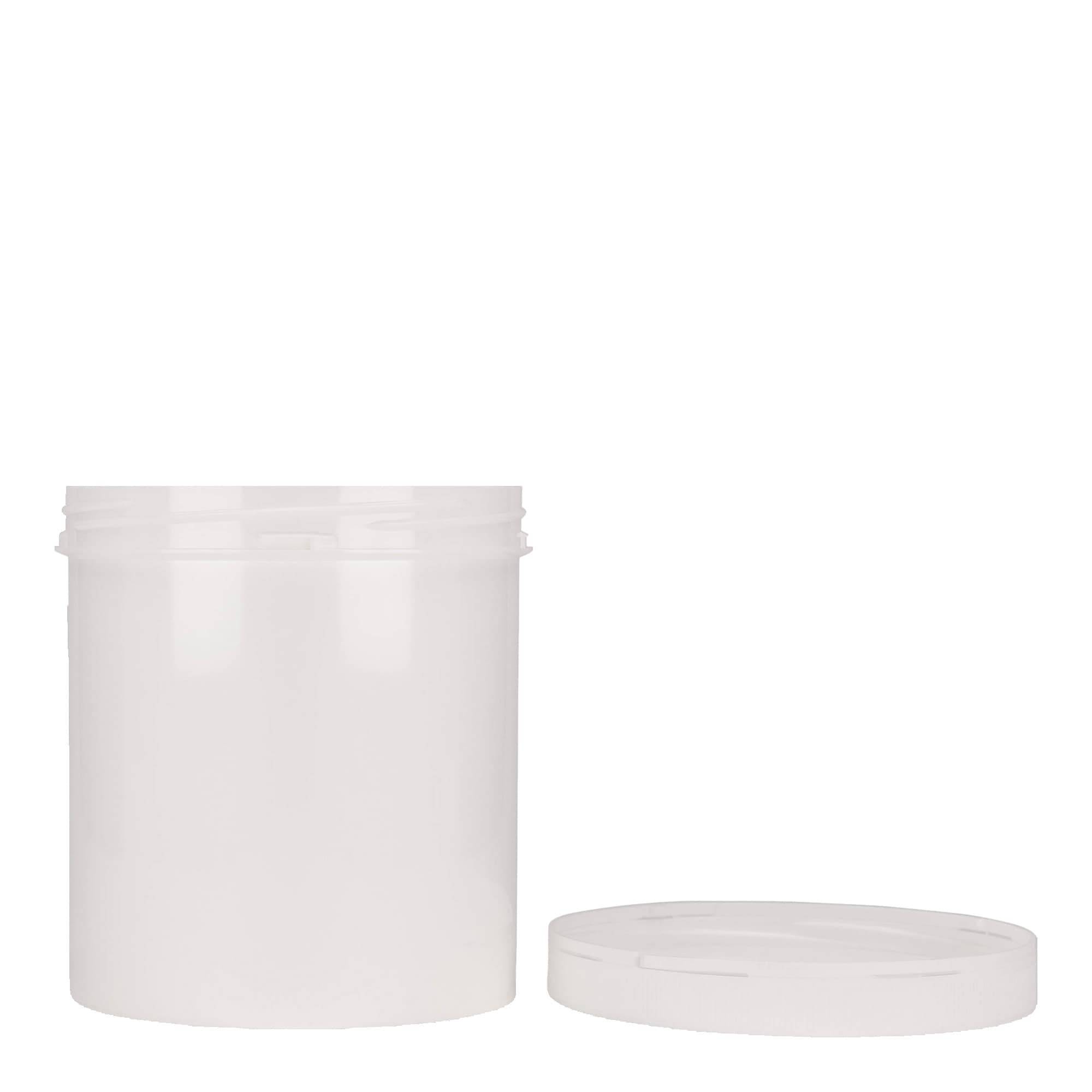 1.000 ml bote de plástico 'Securilock', PP, blanco, boca: cierre de rosca