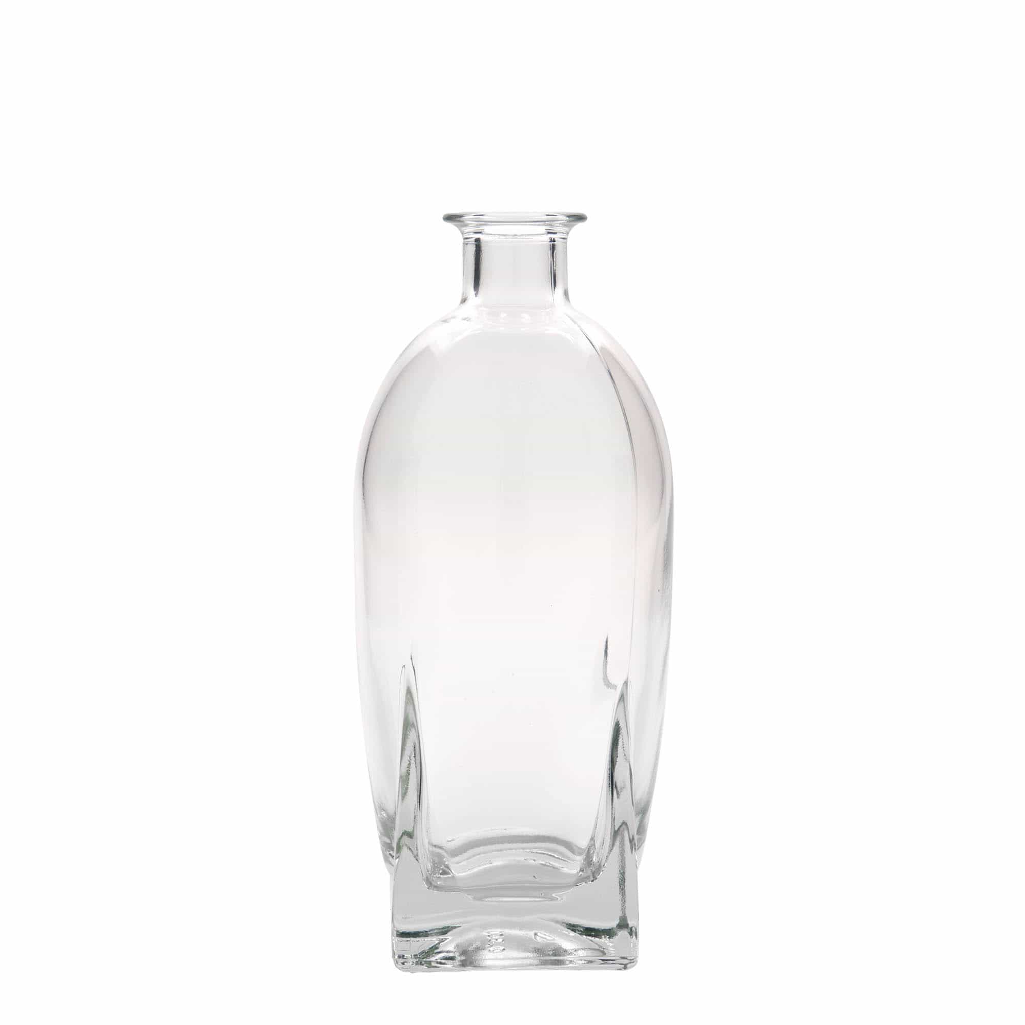 Botella de vidrio 'Zino' de 500 ml, cuadrada, boca: corcho Botella de vidrio 'Zino' de 500 ml, cuadrada, boca: corcho
