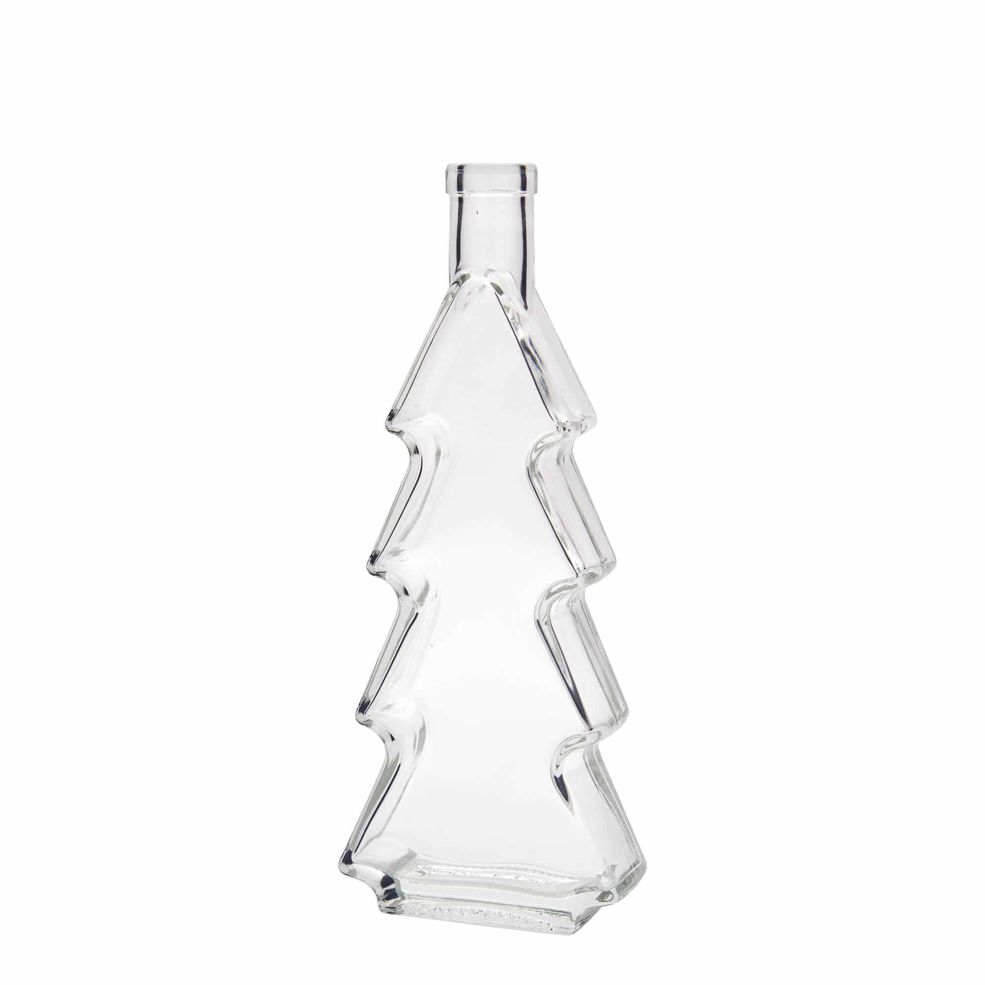 Botella de vidrio 'Árbol de Navidad' de 350 ml, boca: corcho