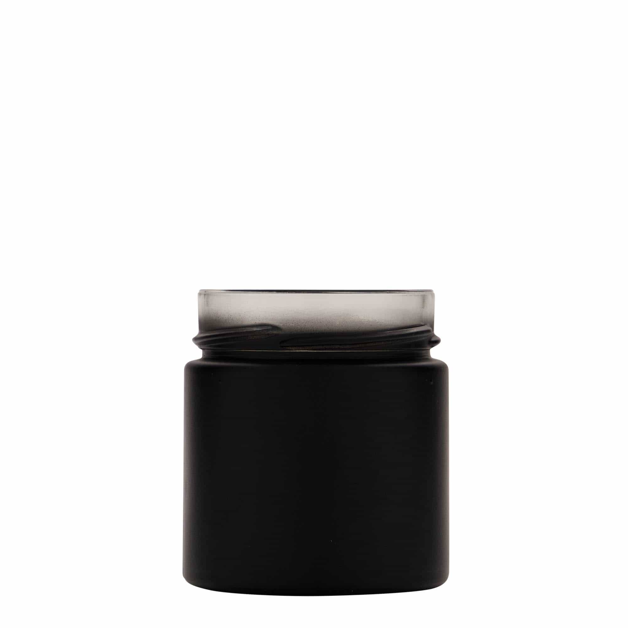 Tarro redondo 'Aurora' de 220 ml, negro, boca: Deep-Twist-Off (DTO 66) Tarro redondo 'Aurora' de 220 ml, negro, boca: Deep-Twist-Off (DTO 66)
