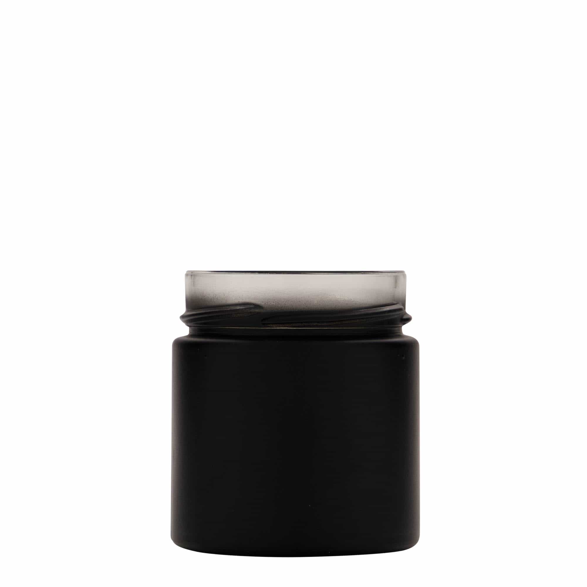 220 ml tarro redondo 'Aurora', negro, boca: Deep-Twist-Off (DTO 66)