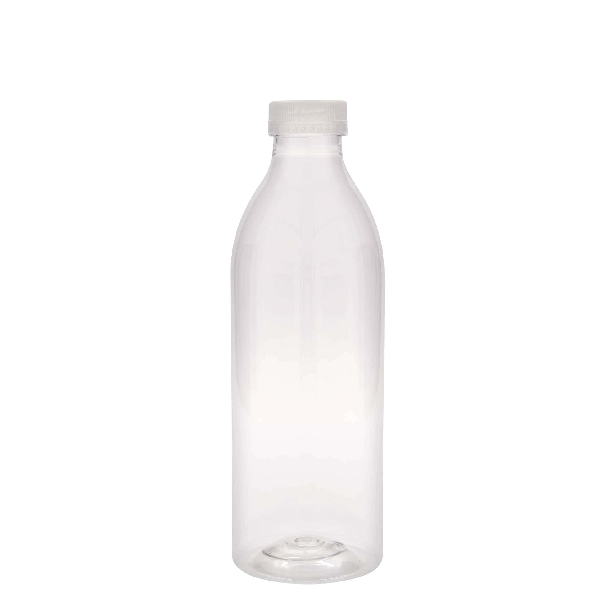 Botella PET estándar de 1.000 ml, plástico, boca: 38 mm