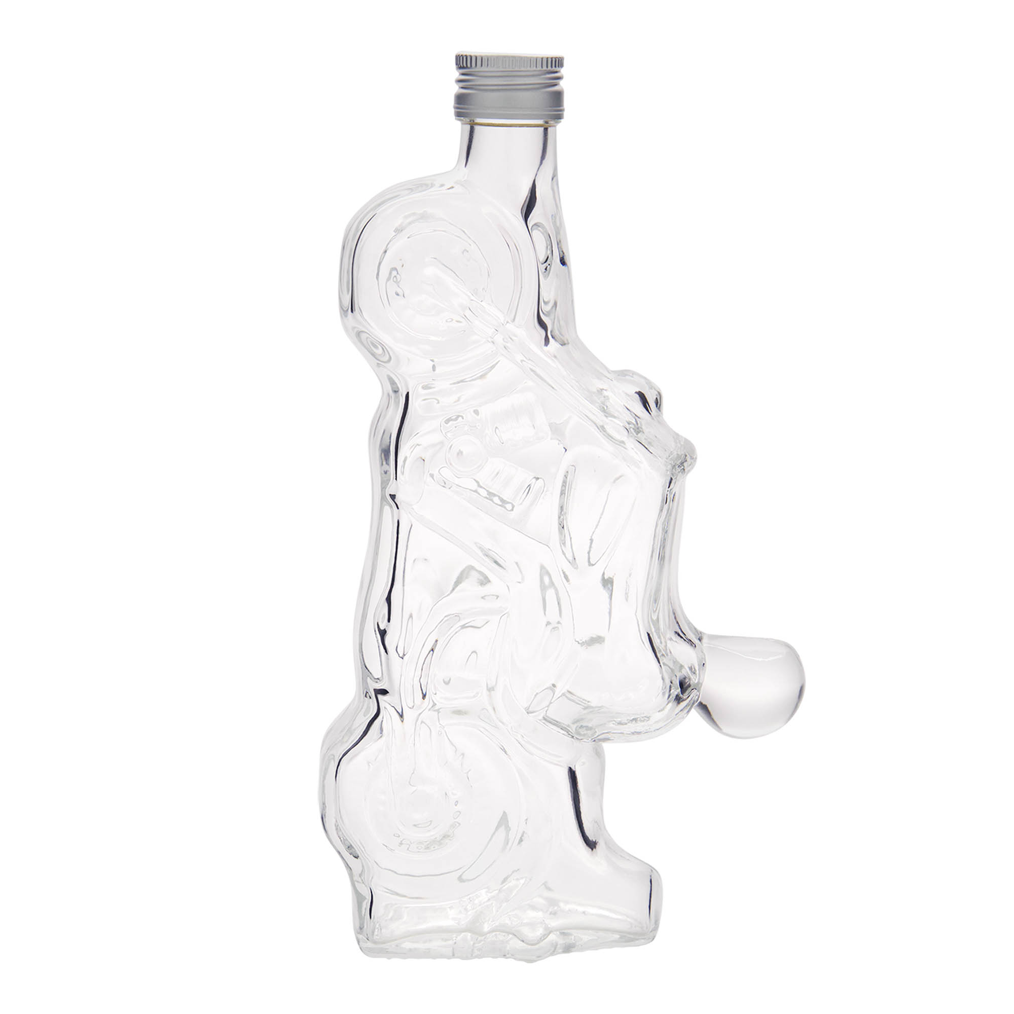 Botella de vidrio de 350 ml 'Motocicleta', boca: PP 28 Botella de vidrio de 350 ml 'Motocicleta', boca: PP 28