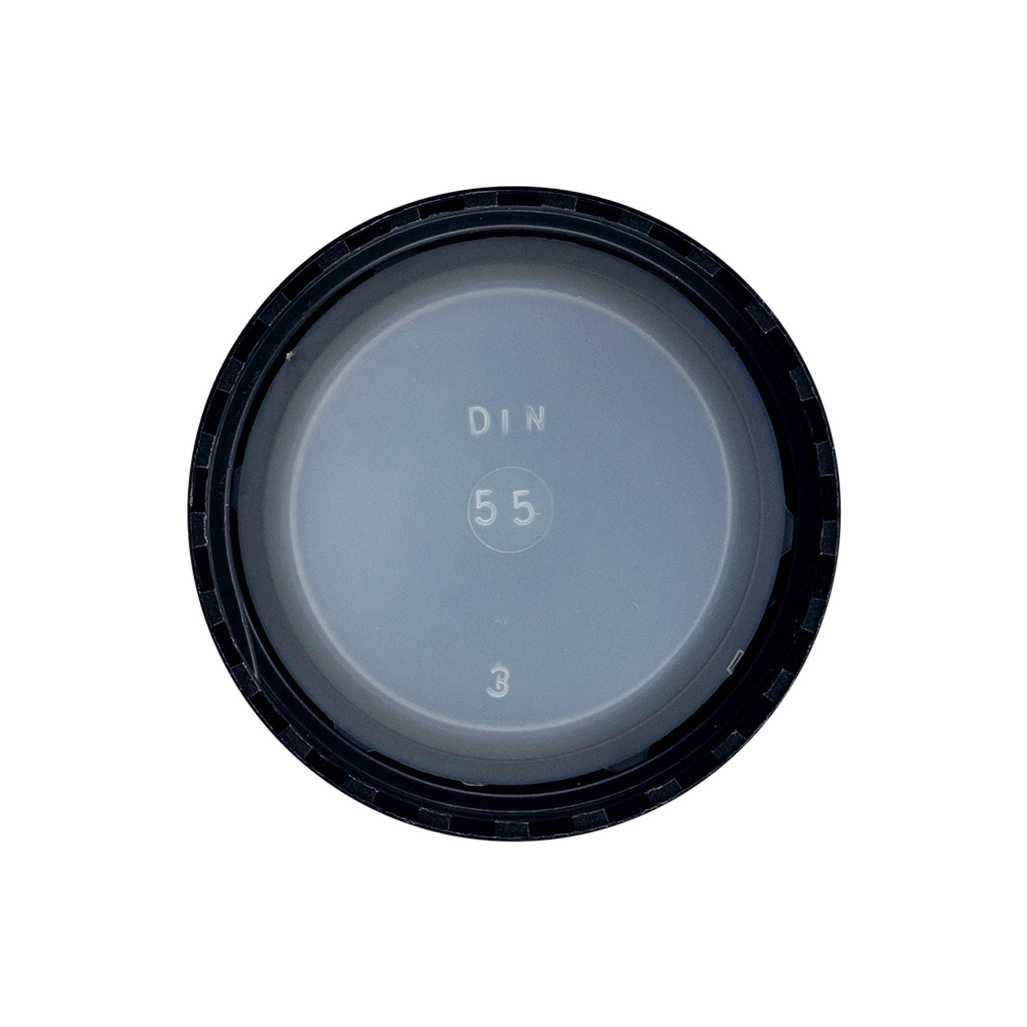 Tapón roscado, plástico PP, negro, para boca: DIN 55 Tapón roscado, plástico PP, negro, para boca: DIN 55