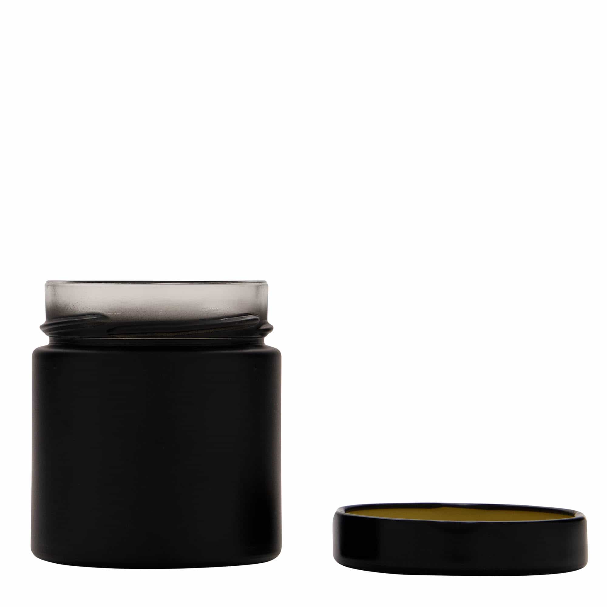 Tarro redondo 'Aurora' de 220 ml, negro, boca: Deep-Twist-Off (DTO 66)