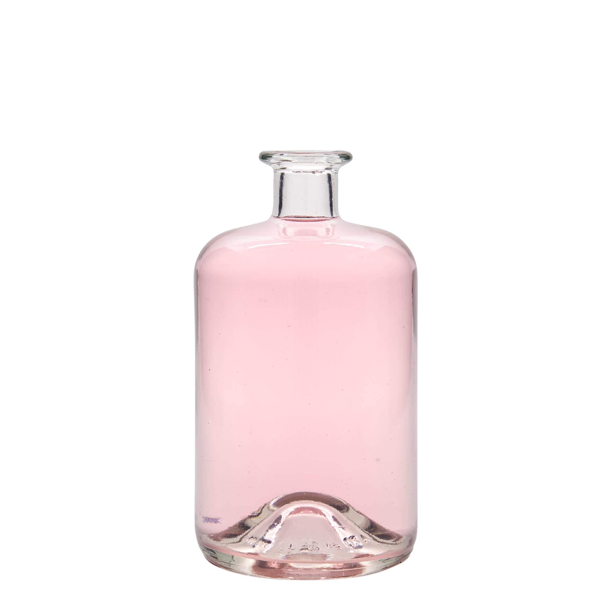 Botella de vidrio de 700 ml para farmacéutico, boca: corcho