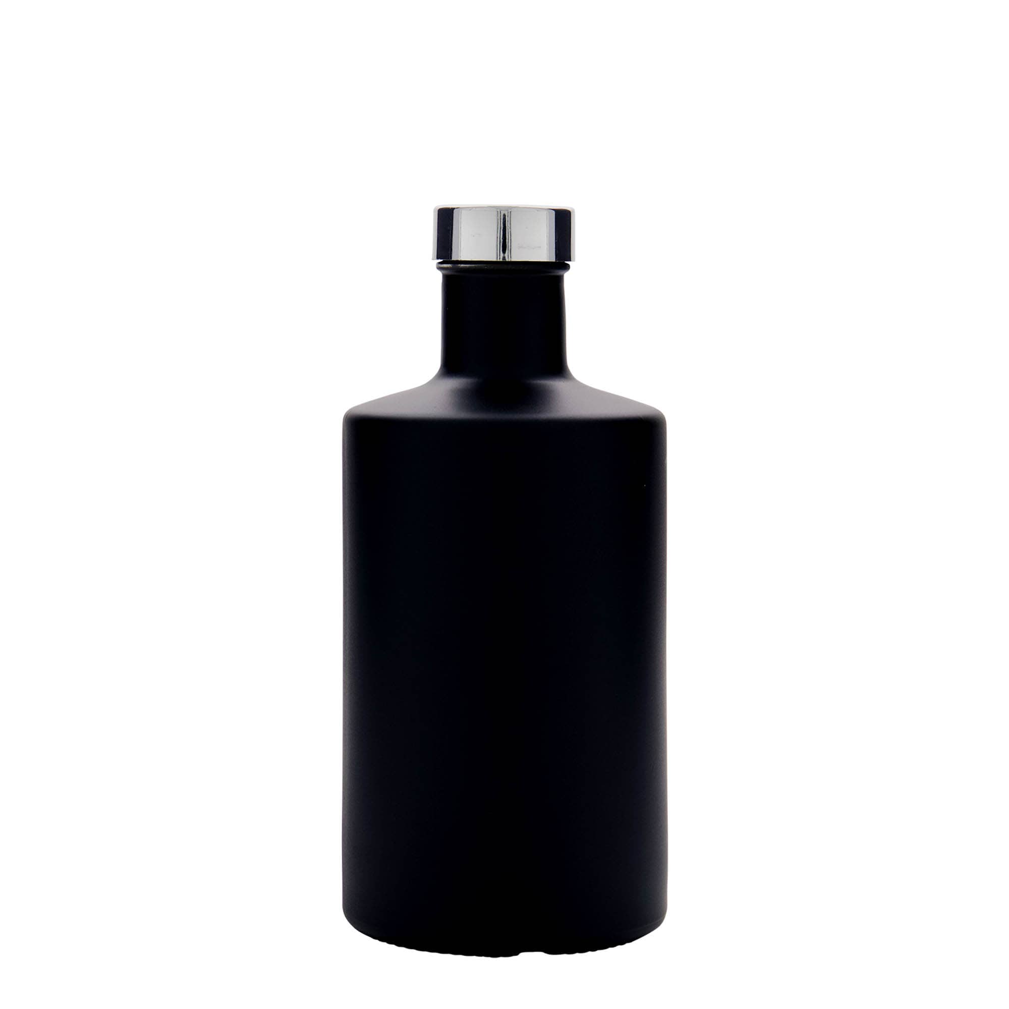 Botella de vidrio de 500 ml «Caroline», negra, boca: GPI 33