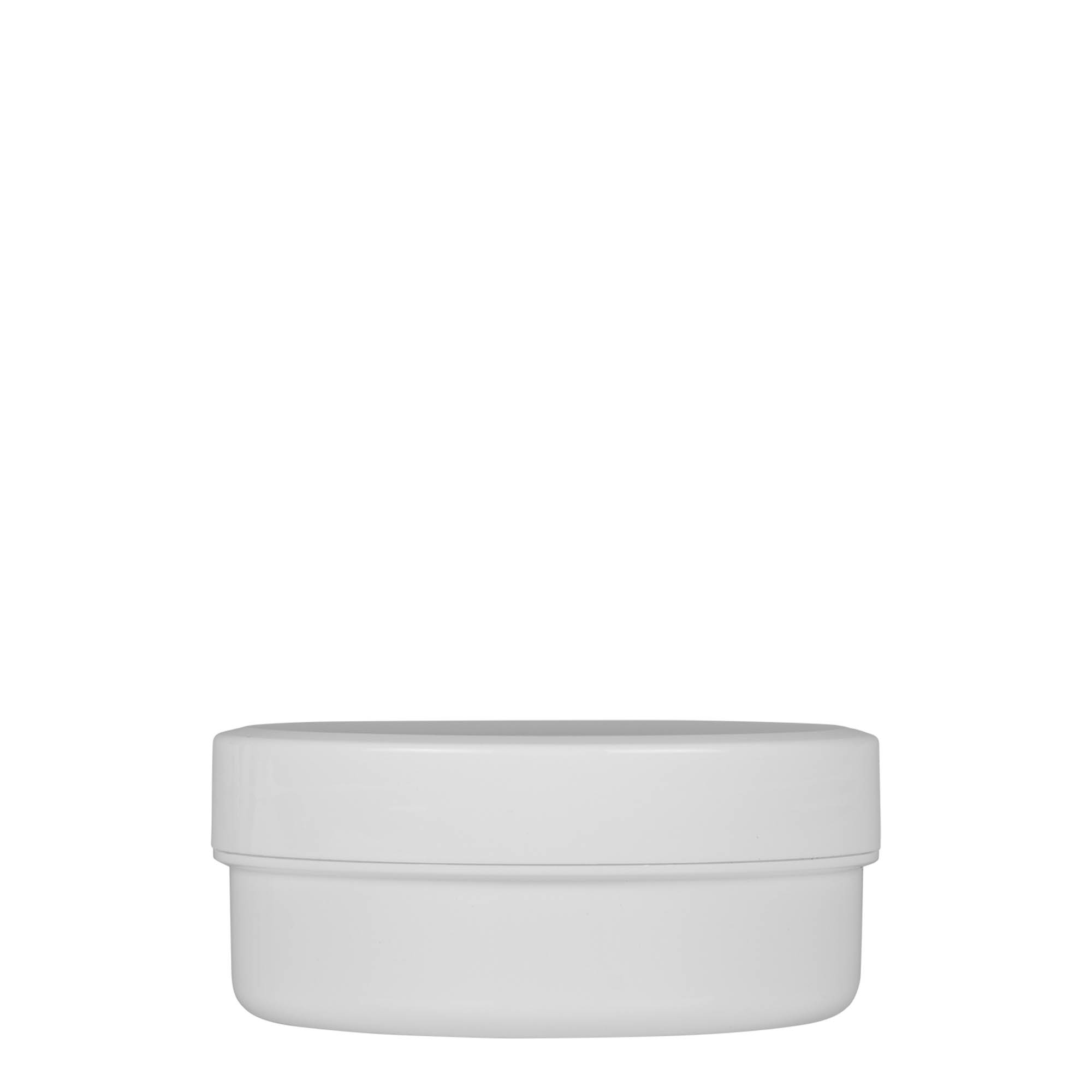125 ml bote de plástico 'White Line', PP, blanco, boca: cierre de rosca 125 ml bote de plástico 'White Line', PP, blanco, boca: cierre de rosca