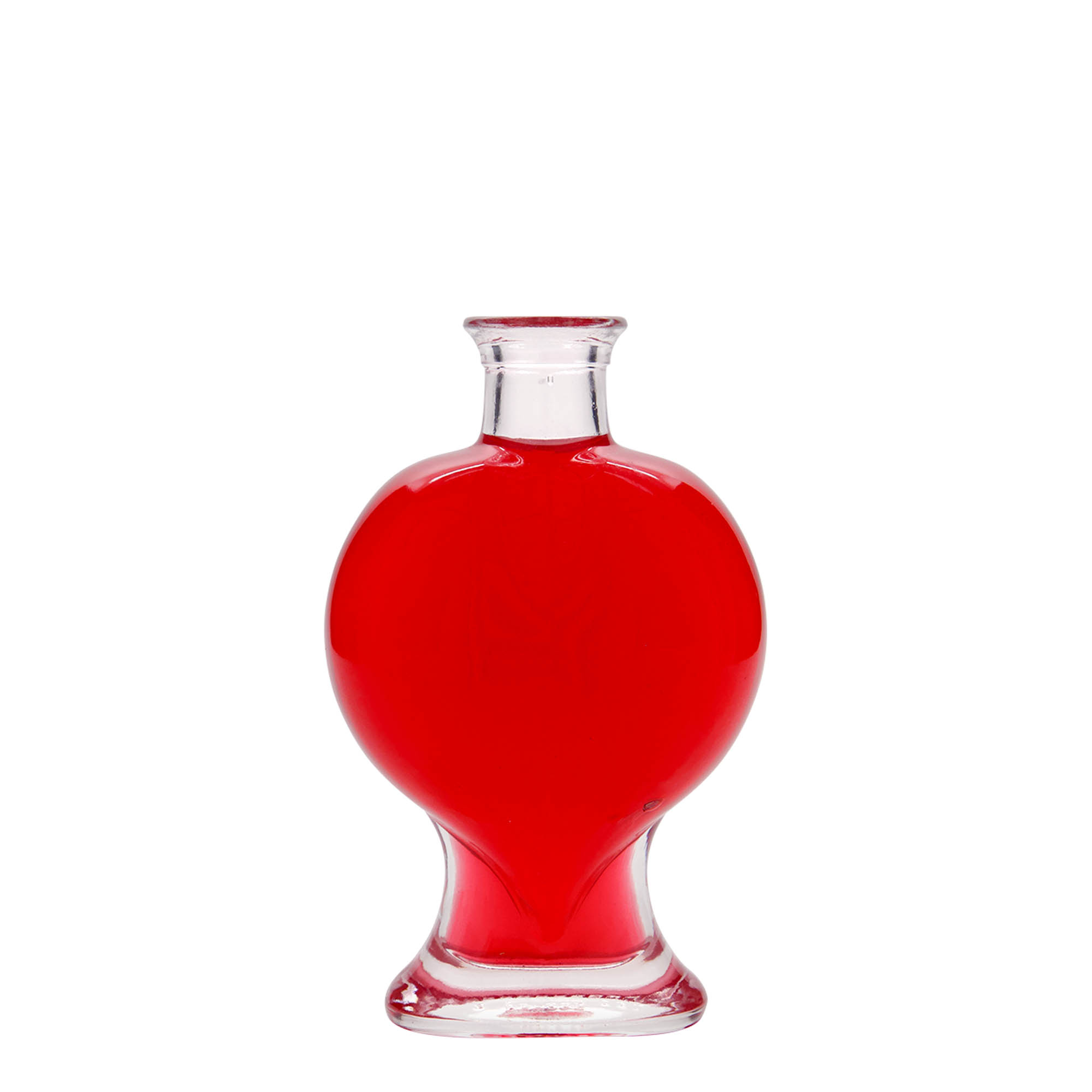 Botella de cristal de 200 ml 'Corazón', boca: corcho Botella de cristal de 200 ml 'Corazón', boca: corcho