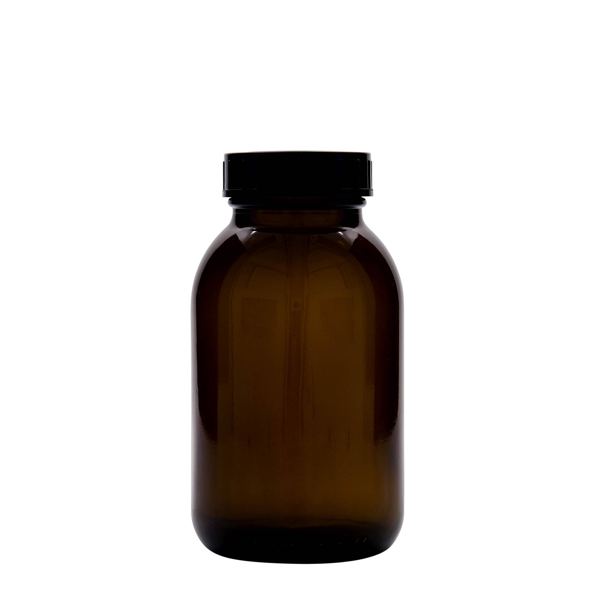 500 ml frasco de cuello ancho, marrón, boca: DIN 55