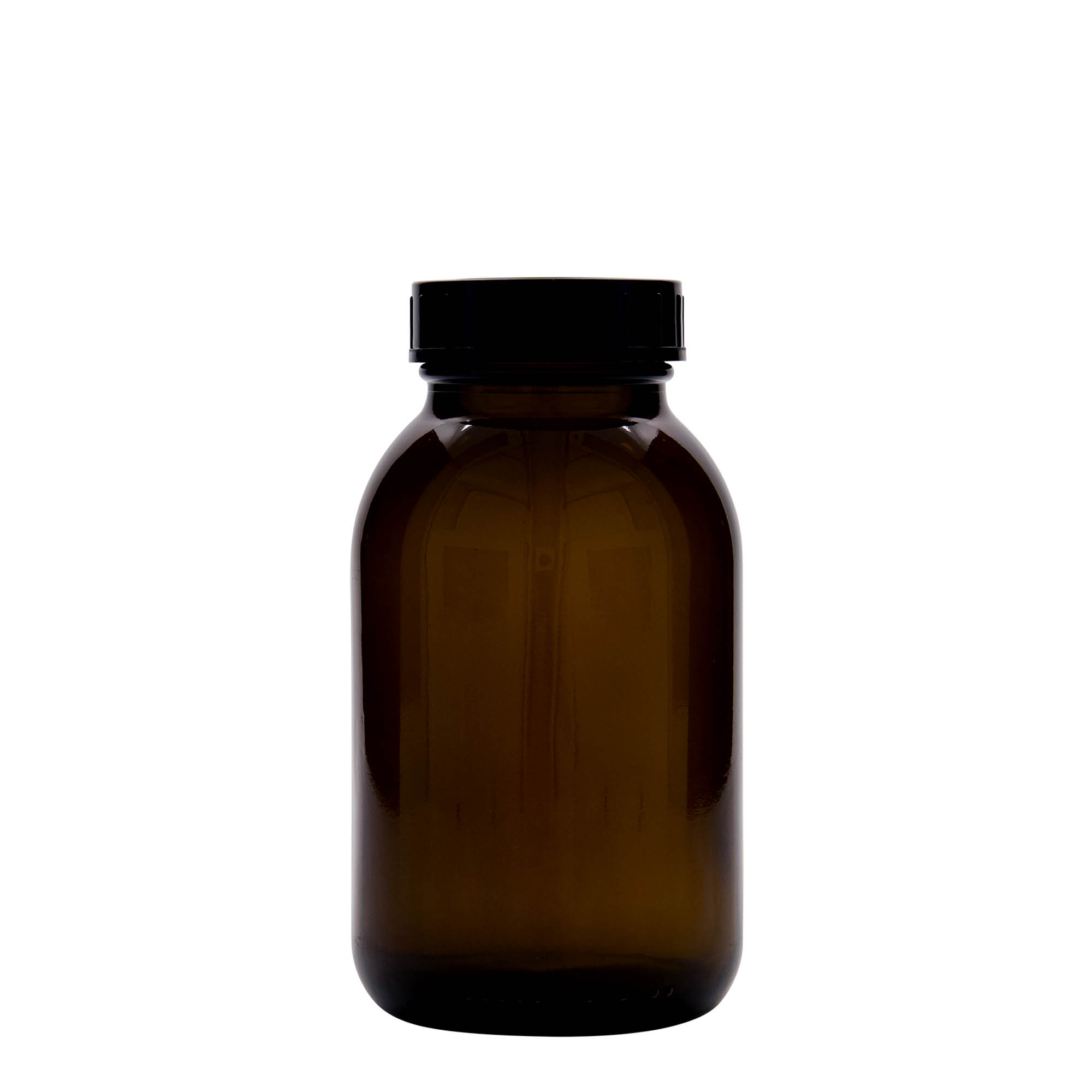 500 ml frasco de cuello ancho, marrón, boca: DIN 55