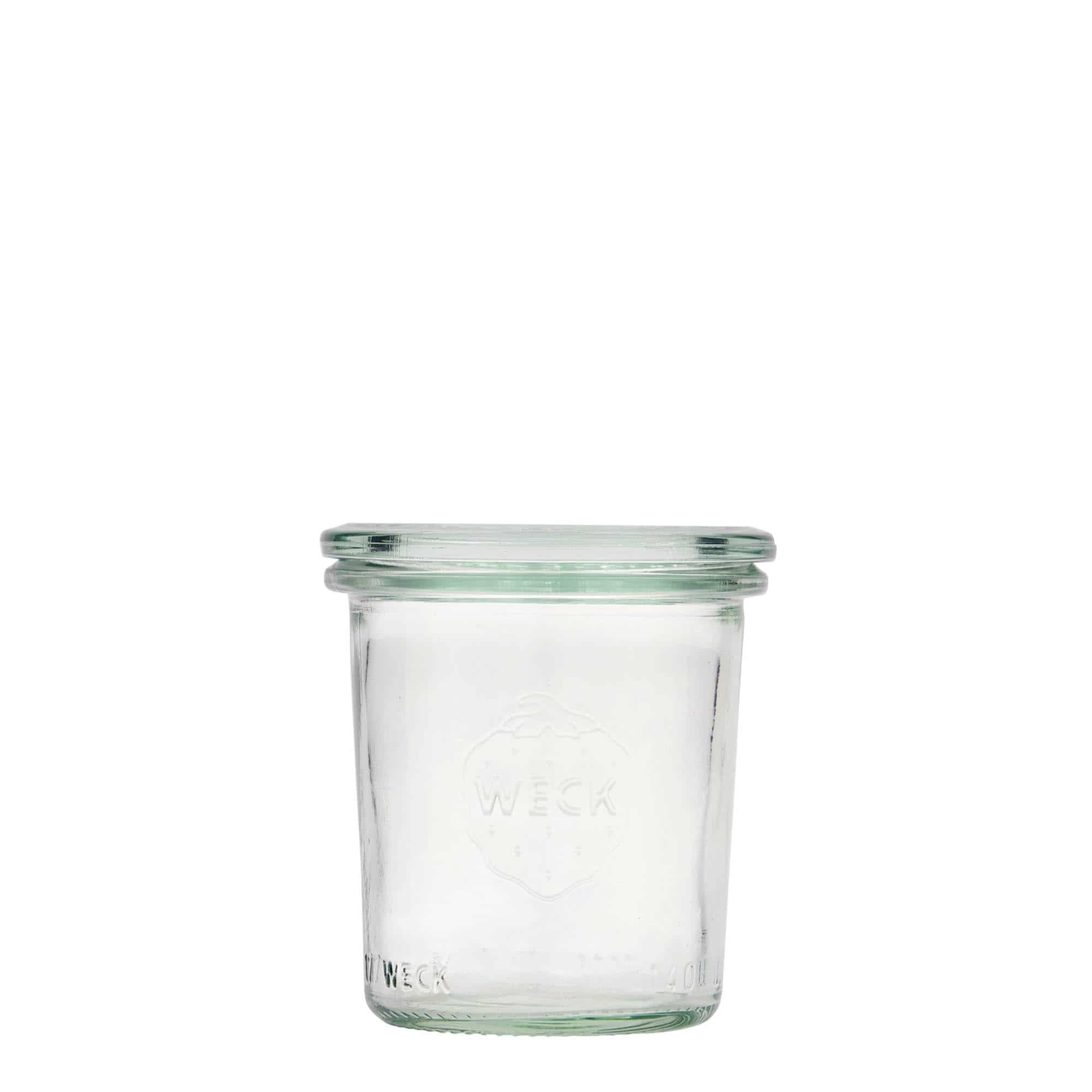 Tarro de vidrio cilíndrico WECK de 140 ml, boca: borde redondo