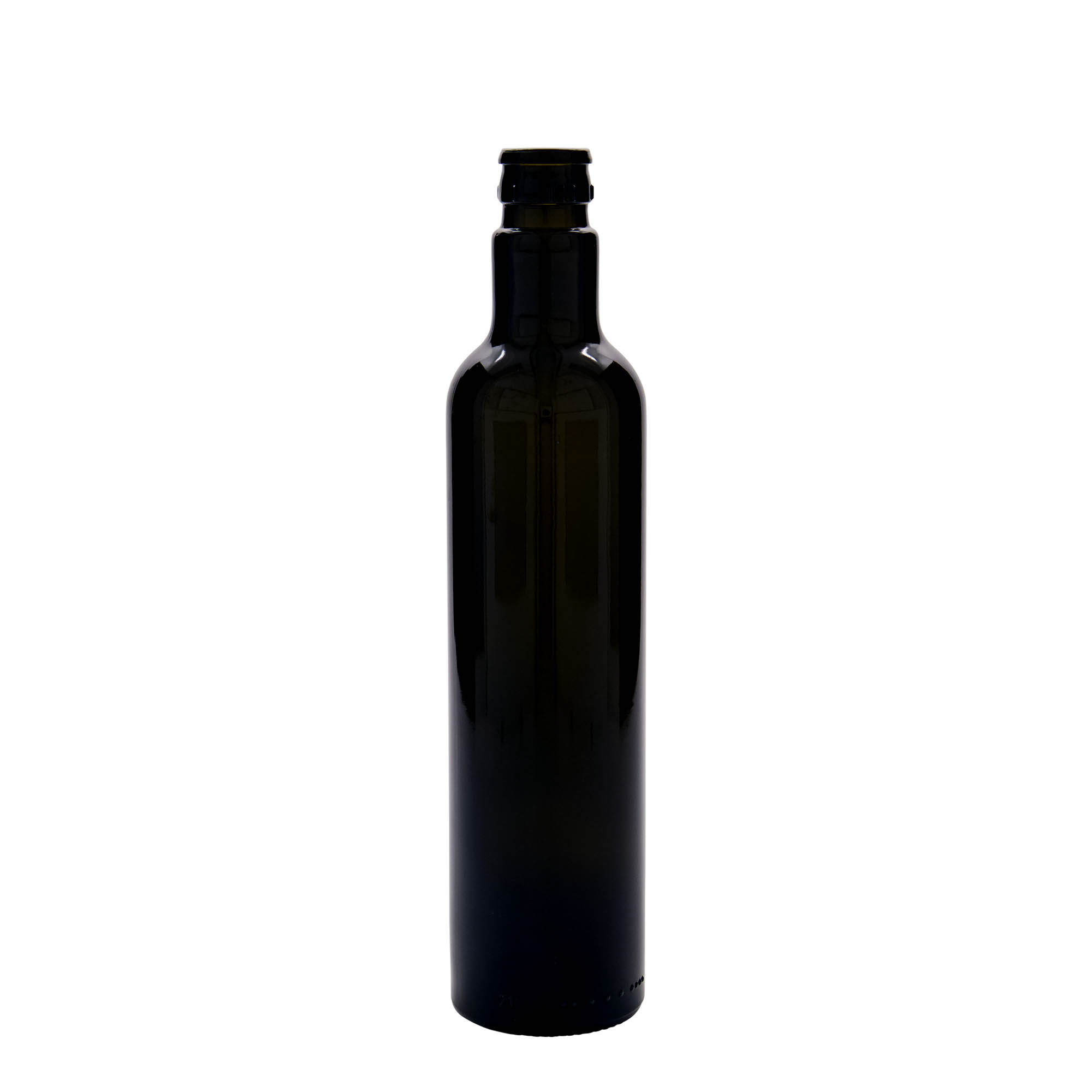 Botella de vinagre/aceite de 500 ml «Willy New», vidrio, verde antiguo, boca: DOP