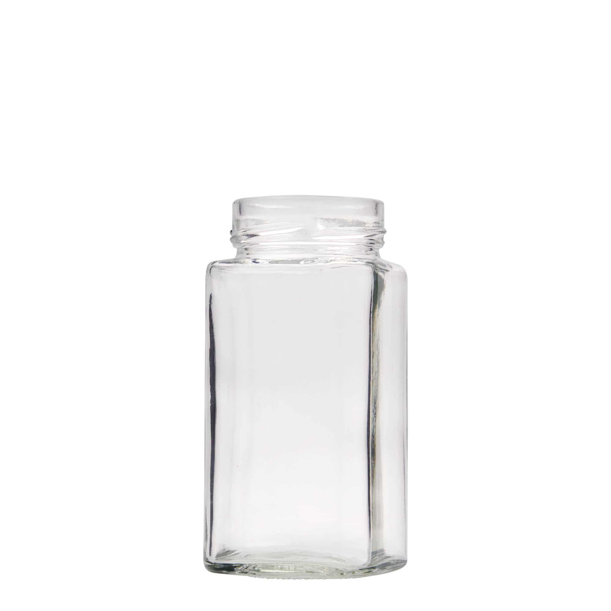 Tarro cuadrado 'Funny' de 314 ml, boca: Deep-Twist-Off (DTO 58)