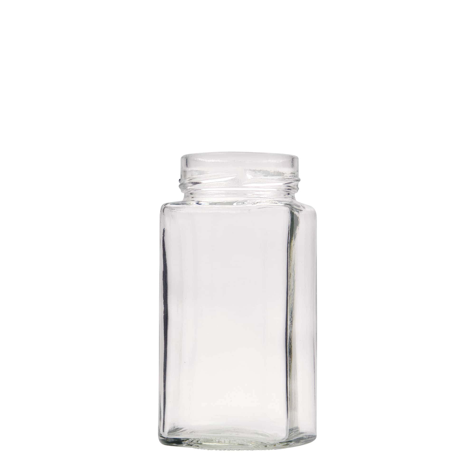 314 ml vaso cuadrado 'Funny', boca: Deep-Twist-Off (DTO 58)