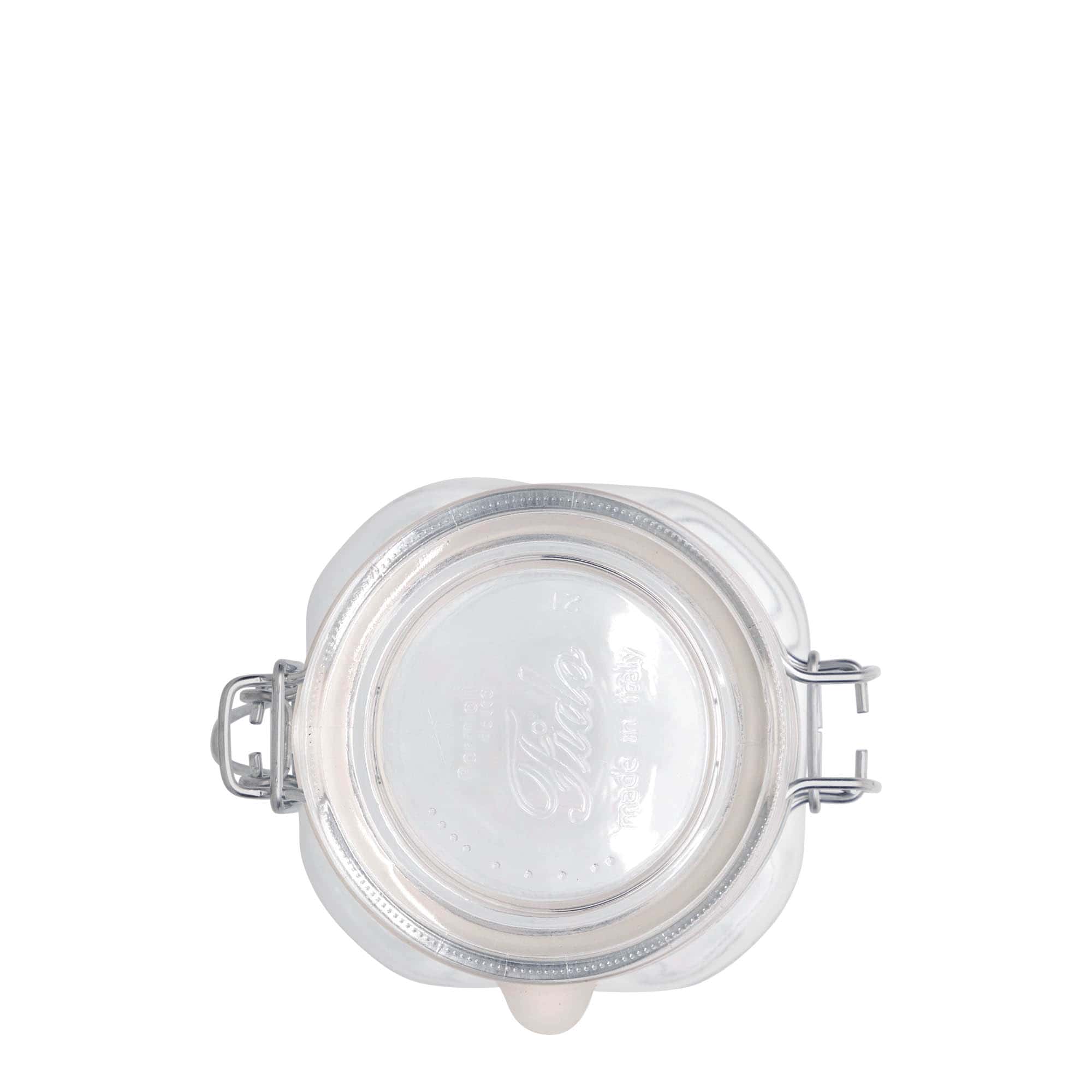 500 ml tarro de vidrio con cierre de alambre 'Fido', cuadrado, boca: cierre de alambre 500 ml tarro de vidrio con cierre de alambre 'Fido', cuadrado, boca: cierre de alambre