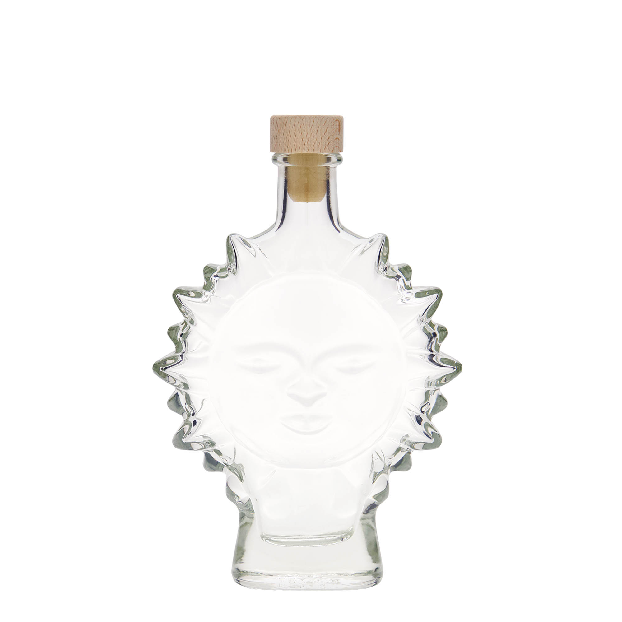 Botella de vidrio de 200 ml 'Sol', boca: corcho