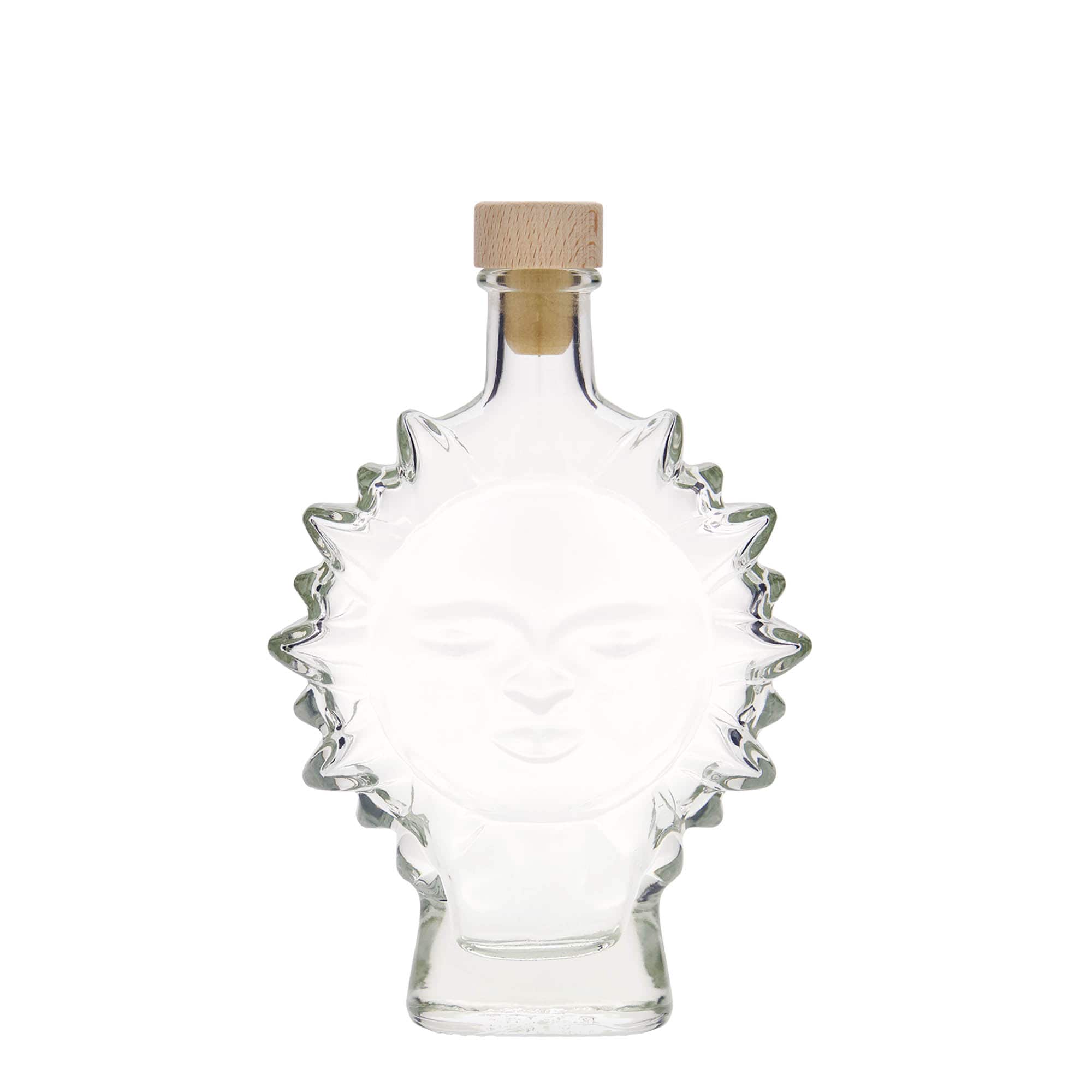 Botella de vidrio de 200 ml «Sol», boca: corcho