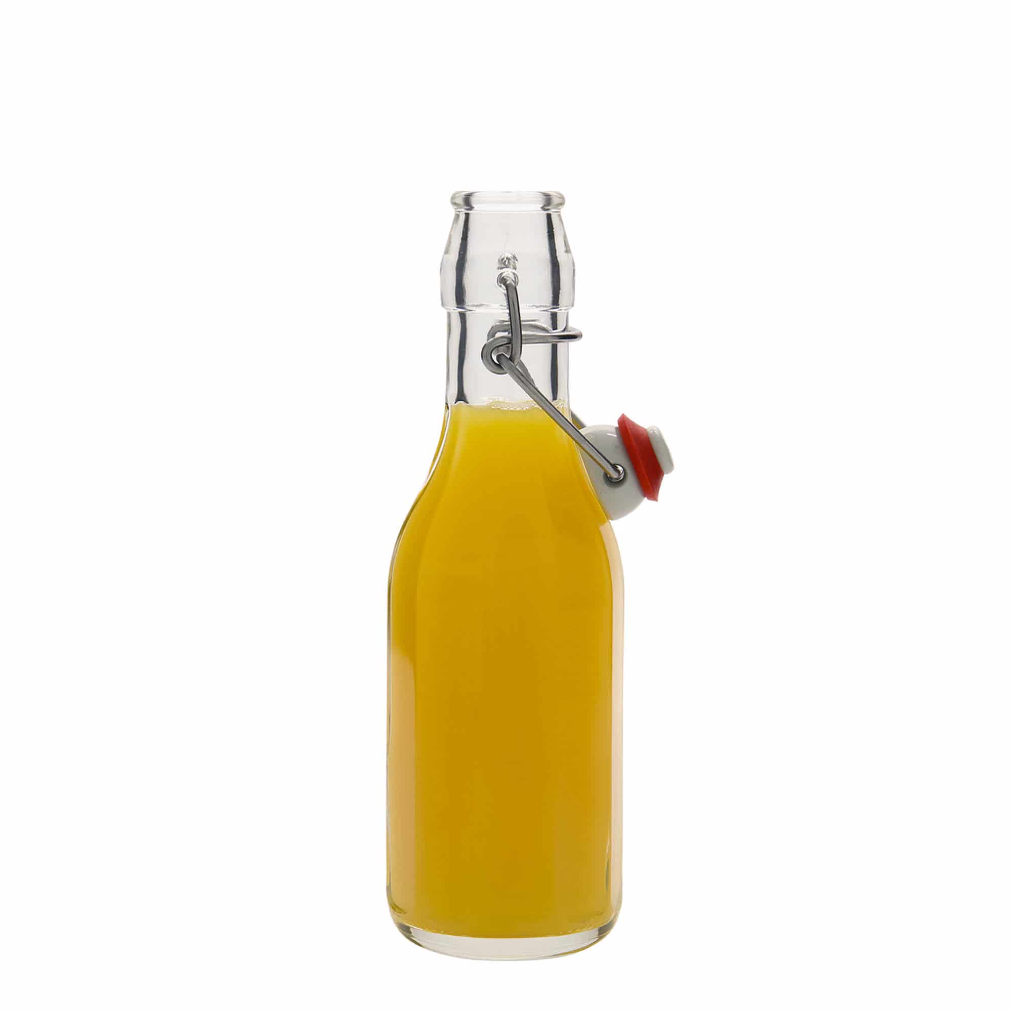 Botella de vidrio 'Bravo' de 250 ml, decagonal, boca: tapón mecánico