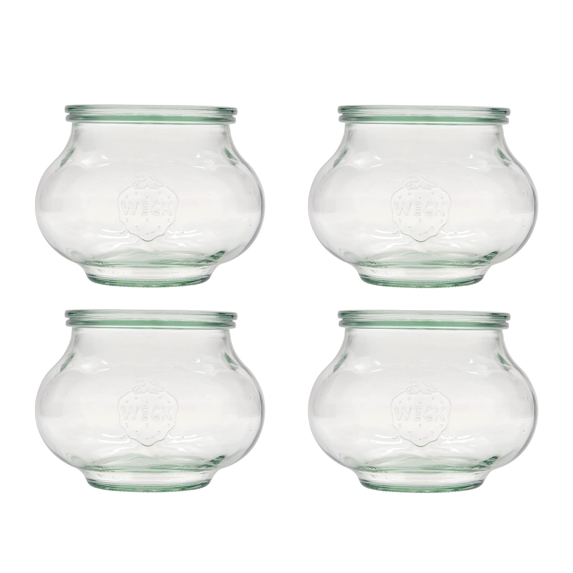 4x 1062 ml tarro de joyería WECK con tapa de vidrio RR 100