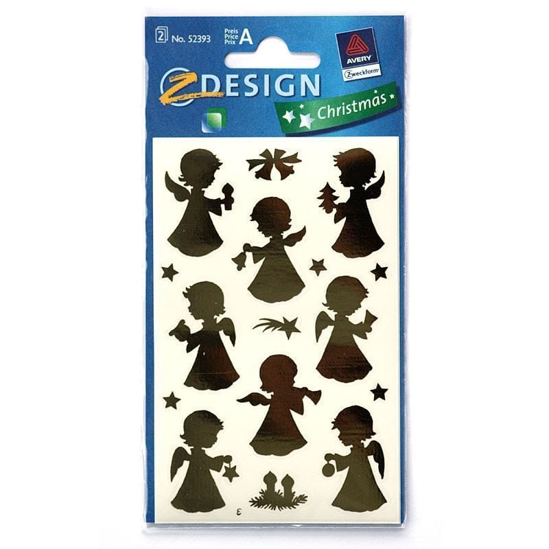 Zweckform Pegatinas «Ángel», papel, dorado