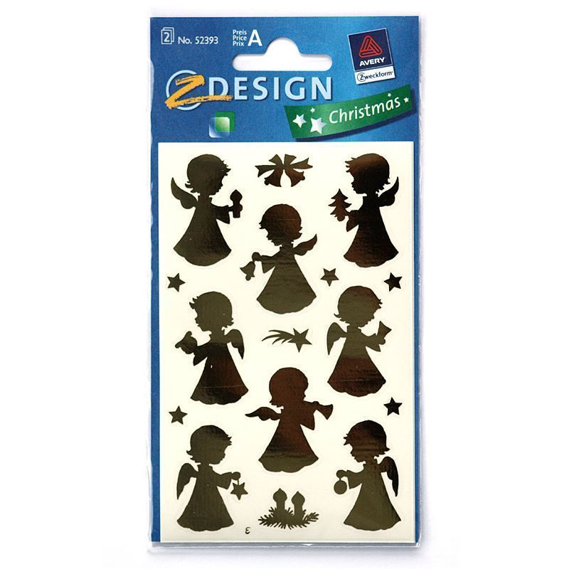 Zweckform Pegatinas «Ángel», papel, dorado
