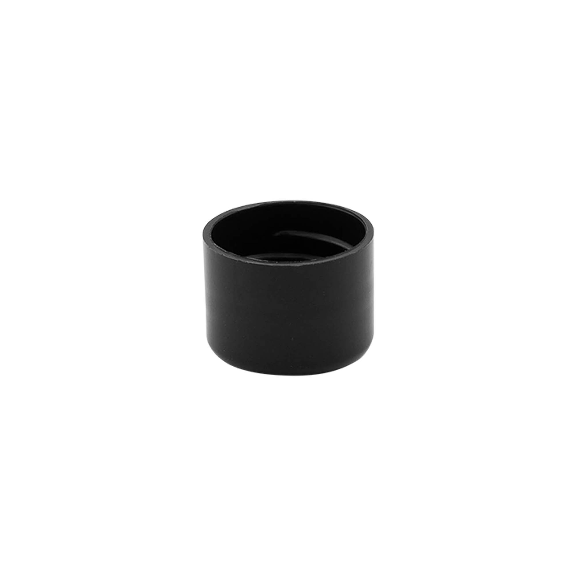 Tapa de rosca, plástico PP, negro, para boca: 20/410 Tapa de rosca, plástico PP, negro, para boca: 20/410