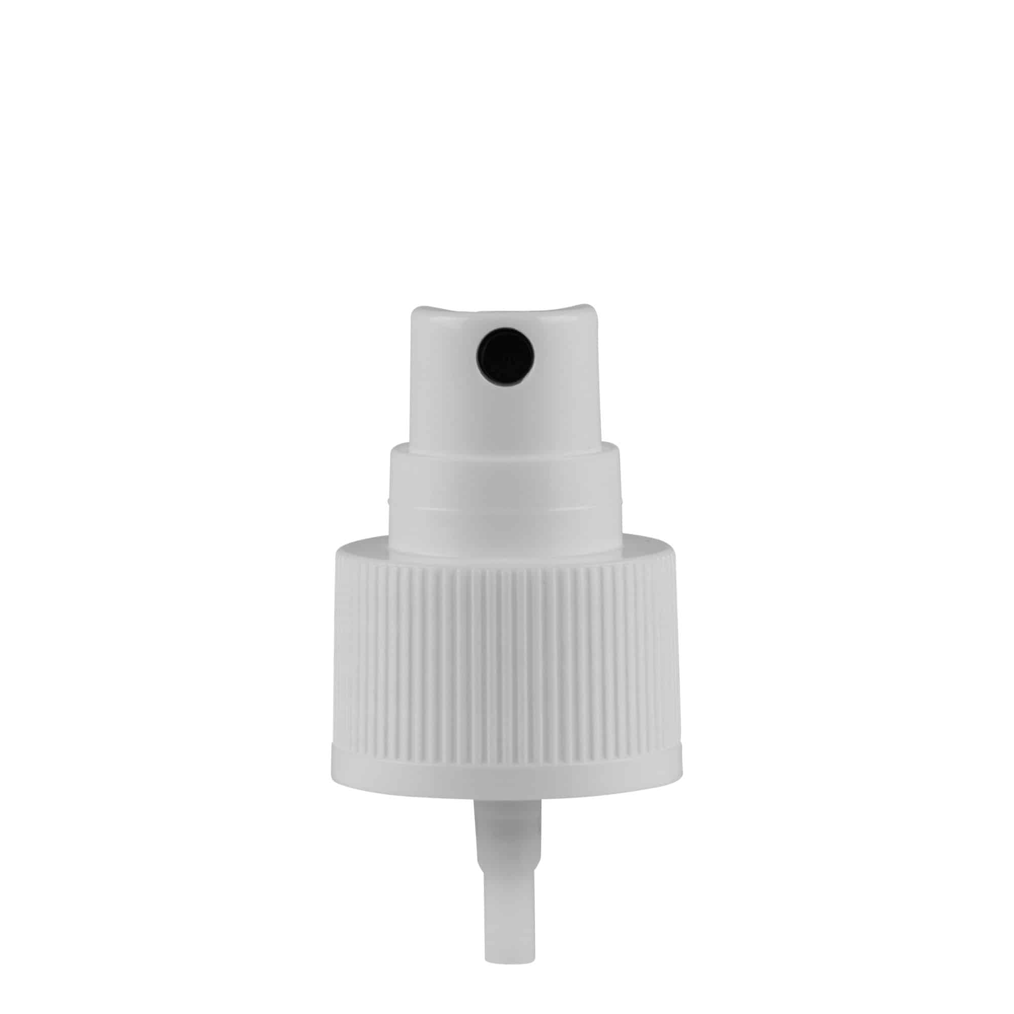 Tapón de rosca con pulverizador, plástico de PP, blanco, para boca: GPI 24/410 Tapón de rosca con pulverizador, plástico de PP, blanco, para boca: GPI 24/410