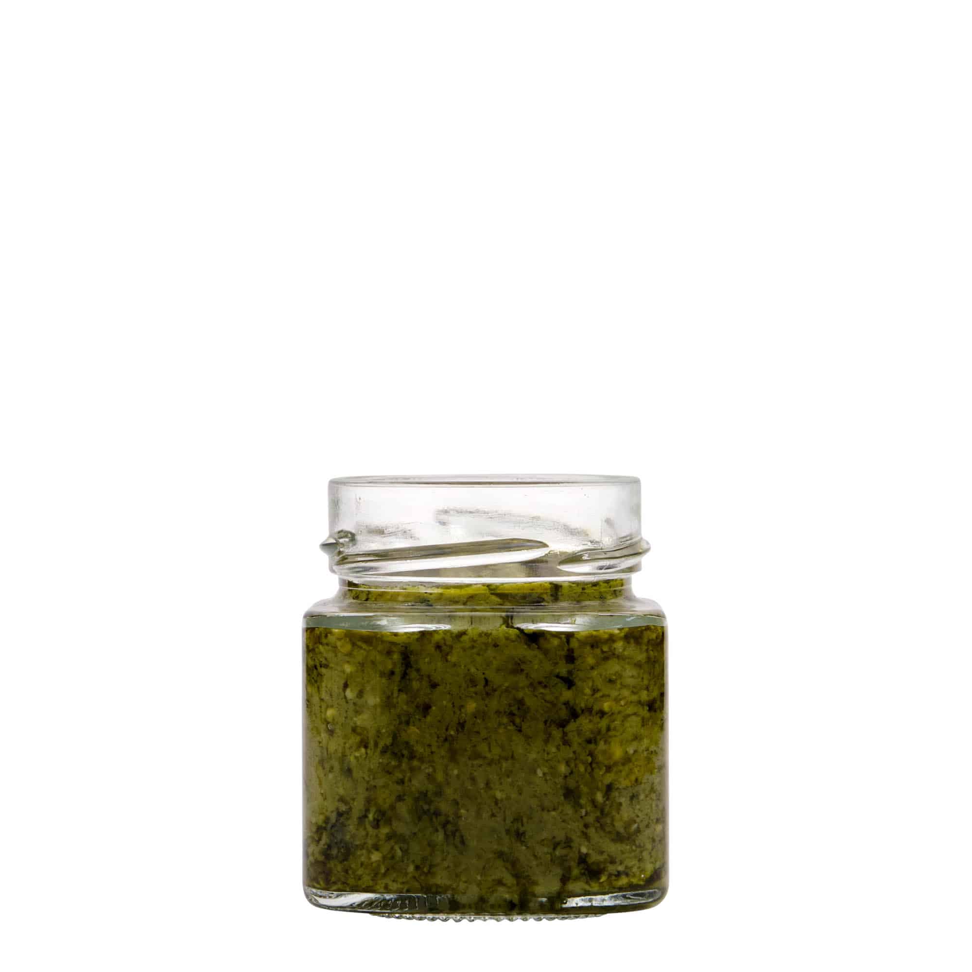 156 ml vaso cuadrado 'Funny', boca: Deep-Twist-Off (DTO 58)