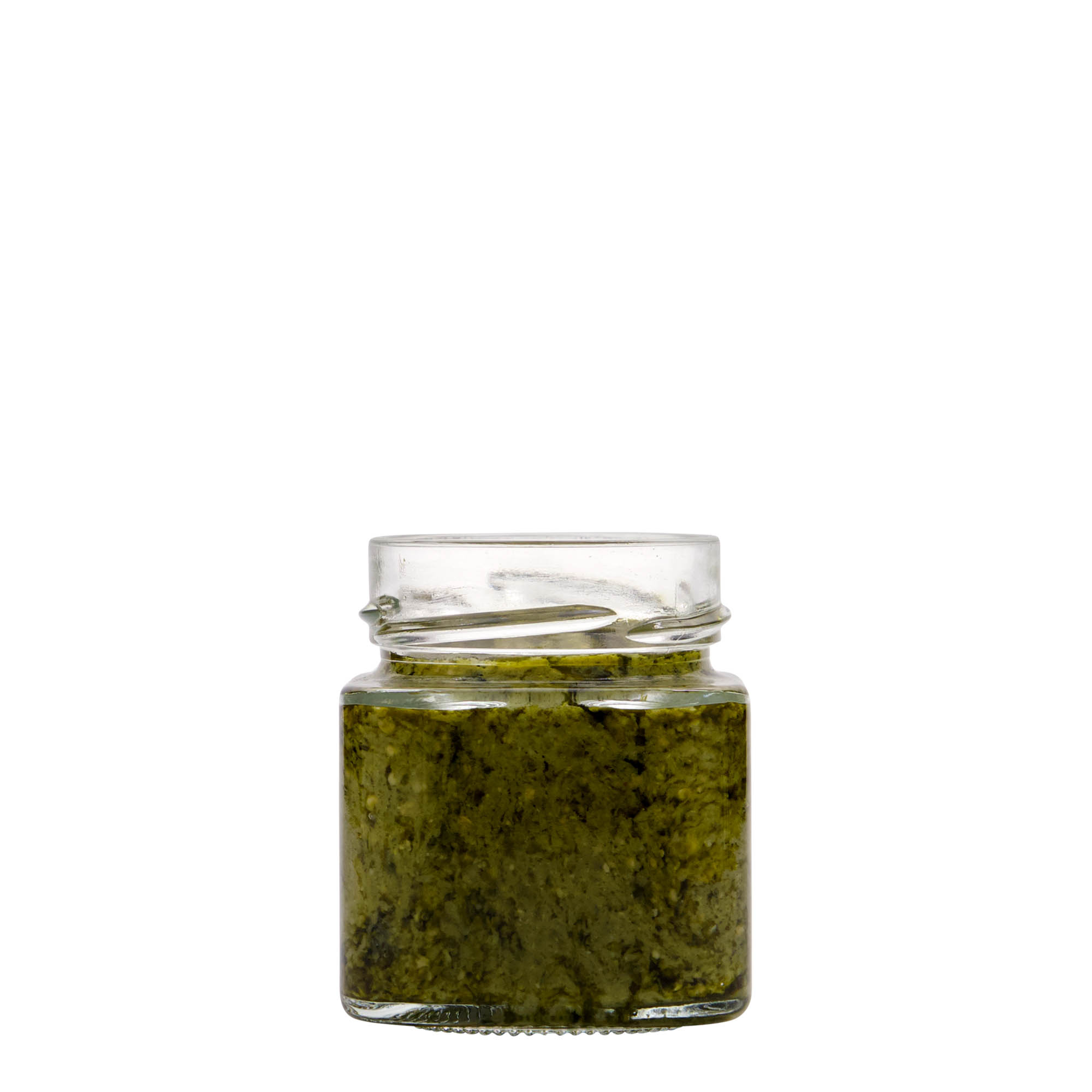 156 ml vaso cuadrado «Funny», boca: Deep-Twist-off (DTO 58)