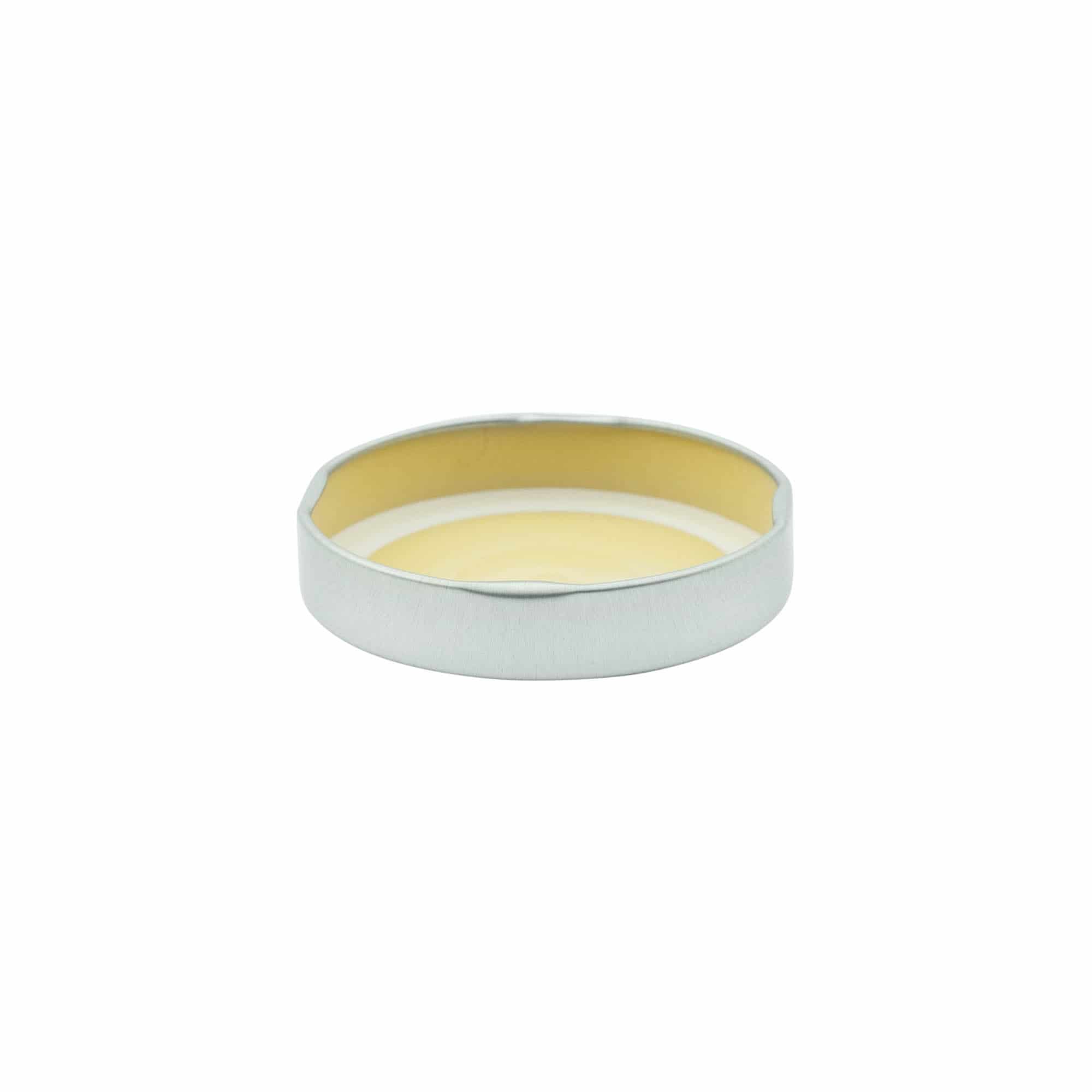 Tapa de rosca profunda, hojalata, plateada, para boca: Deep-TO 70