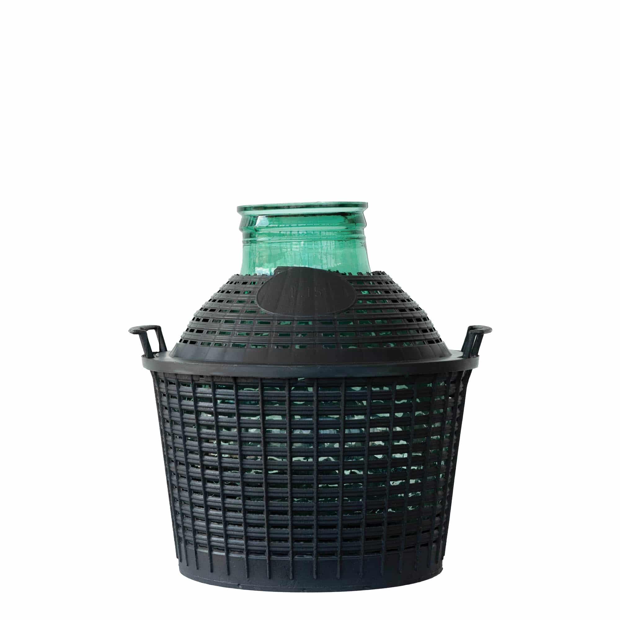 Botella de balón de 15 l de cuello ancho, vidrio, boca: tapa de solapa