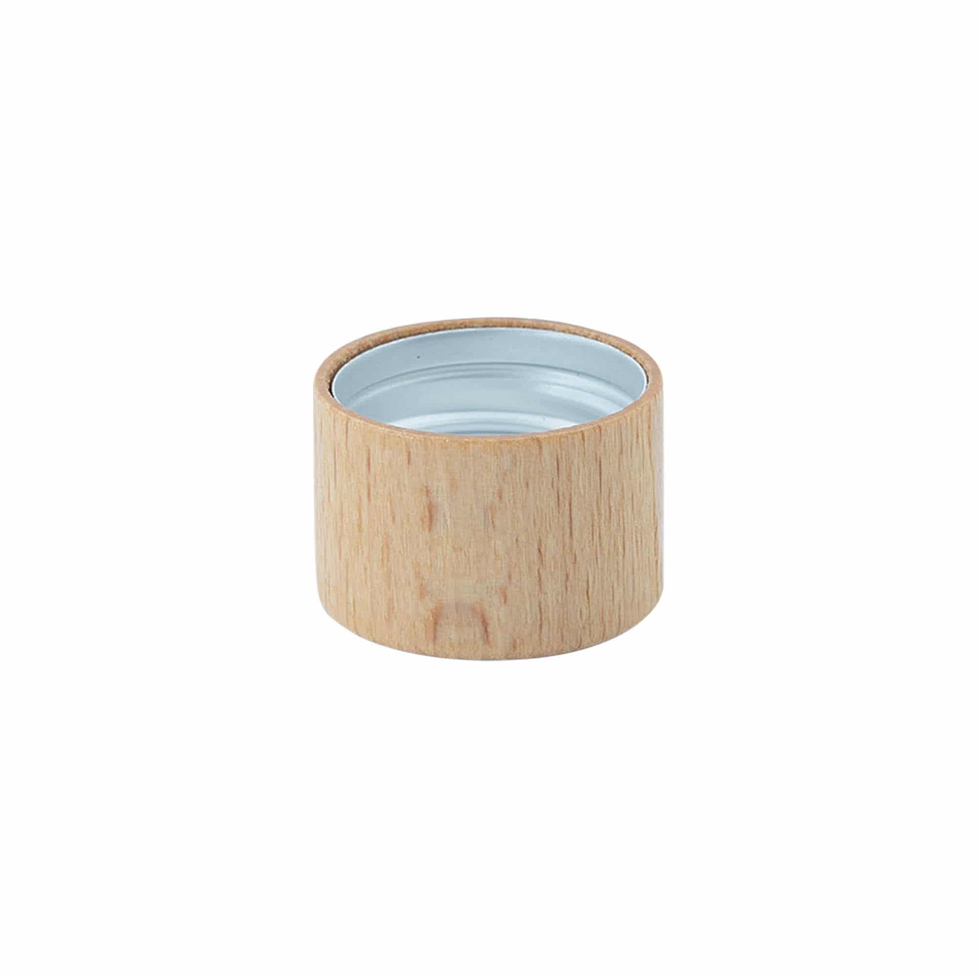 Tapa roscada, metal-madera, color madera, para boca: PP 28