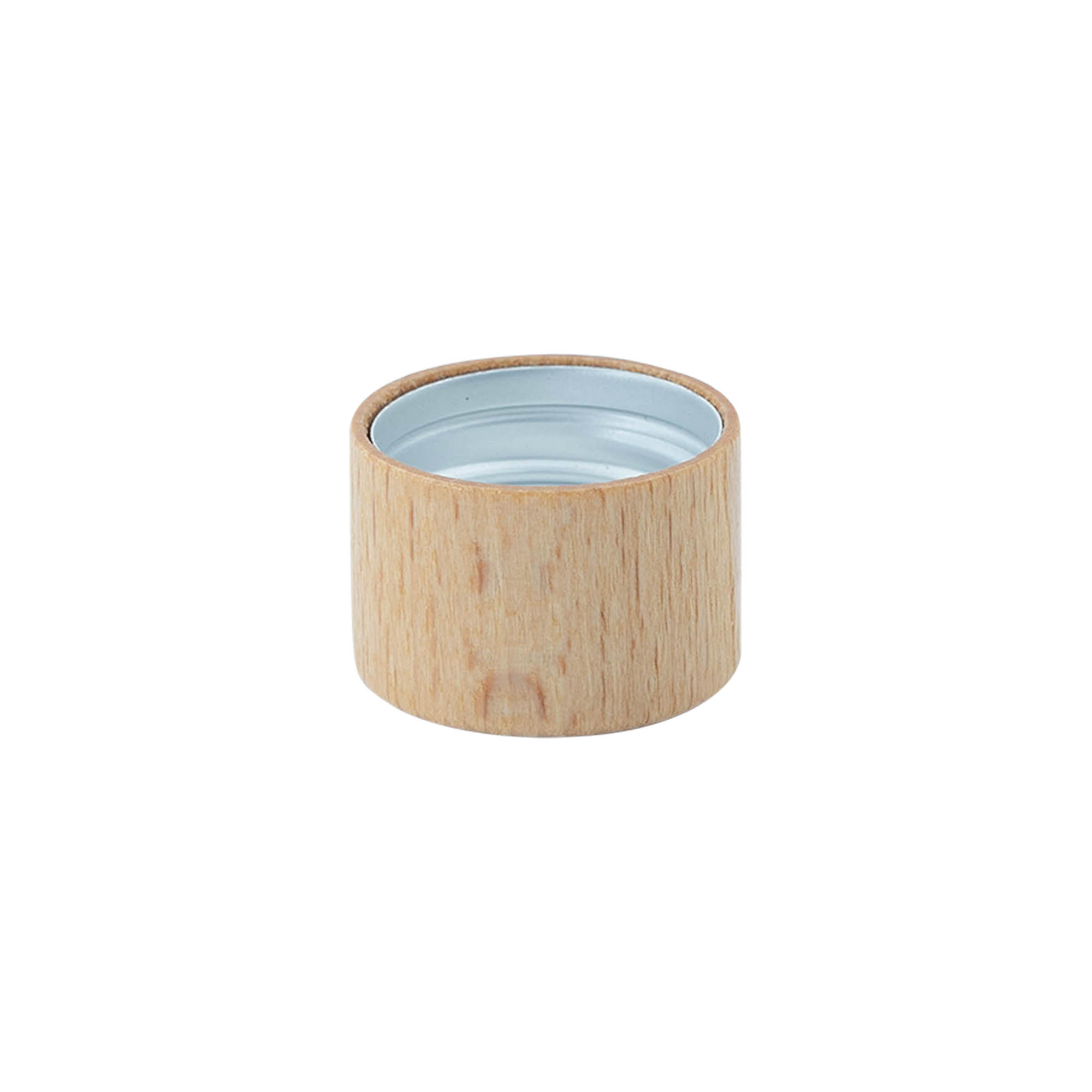 Tapa roscada, metal-madera, color madera, para boca: PP 28