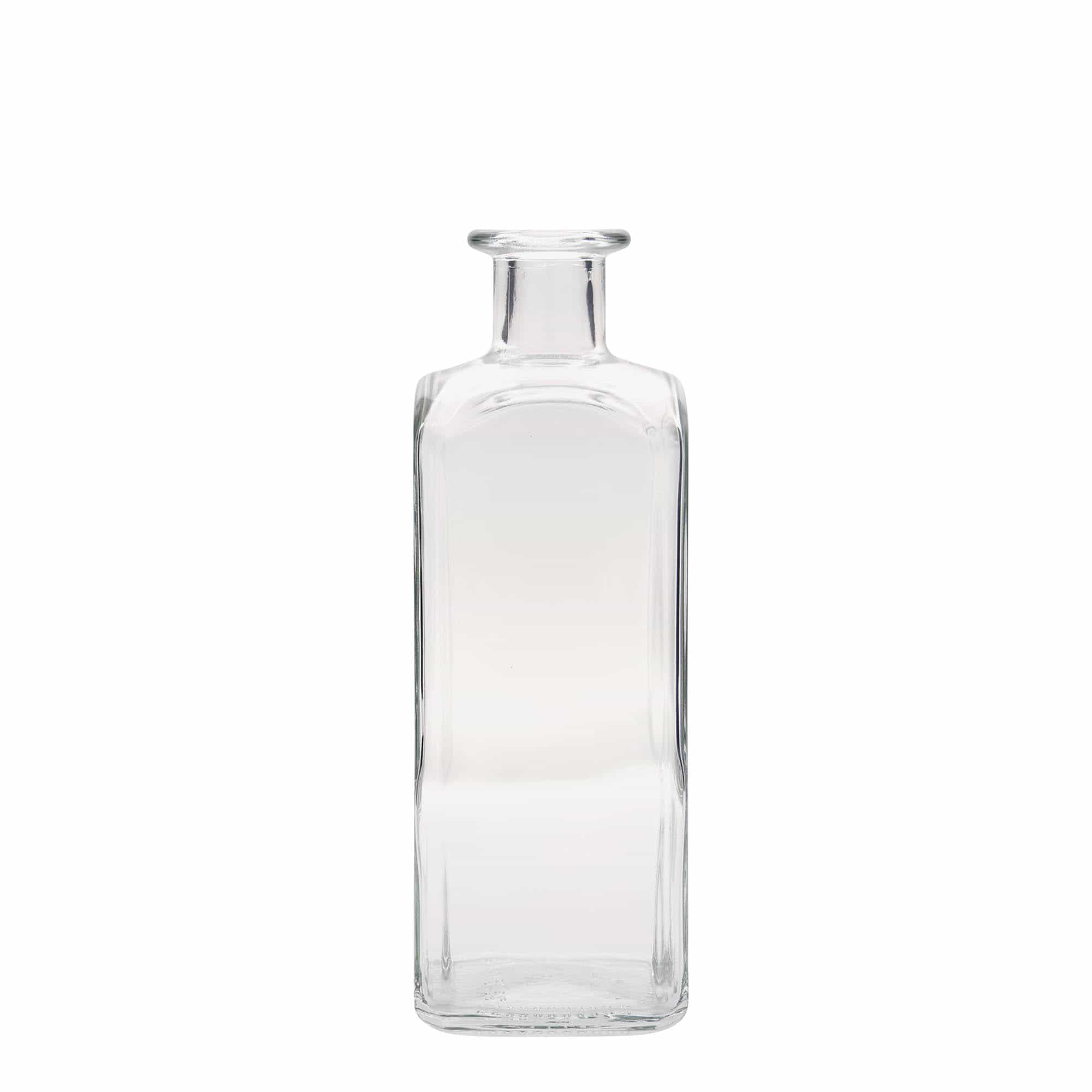 Botella de vidrio de farmacia 'Carré' de 500 ml, cuadrada, boca: corcho Botella de vidrio de farmacia 'Carré' de 500 ml, cuadrada, boca: corcho