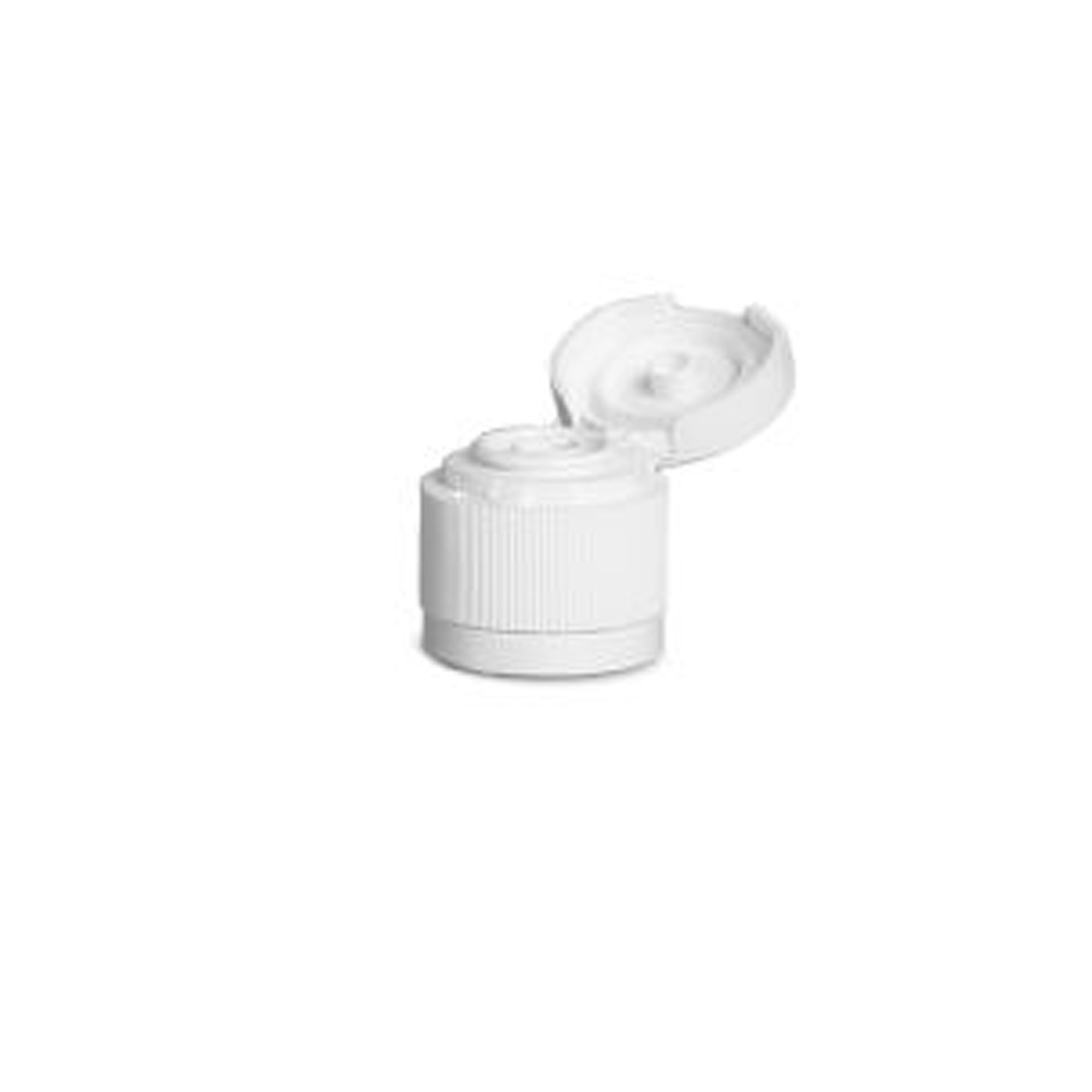 Tapa roscada con bisagra abatible, plástico PP, blanco, para boca: DIN 18 Tapa roscada con bisagra abatible, plástico PP, blanco, para boca: DIN 18