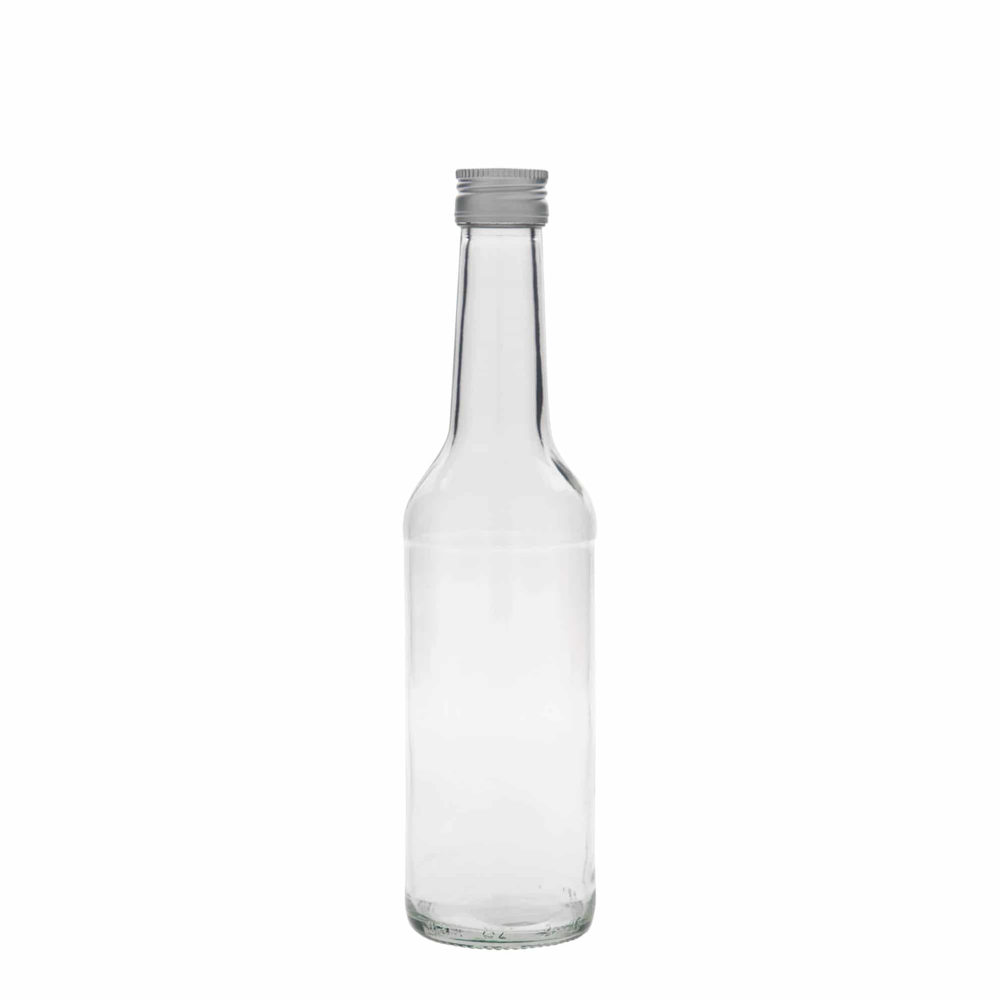 Botella de vidrio con cuello recto de 350 ml, boca: PP 28