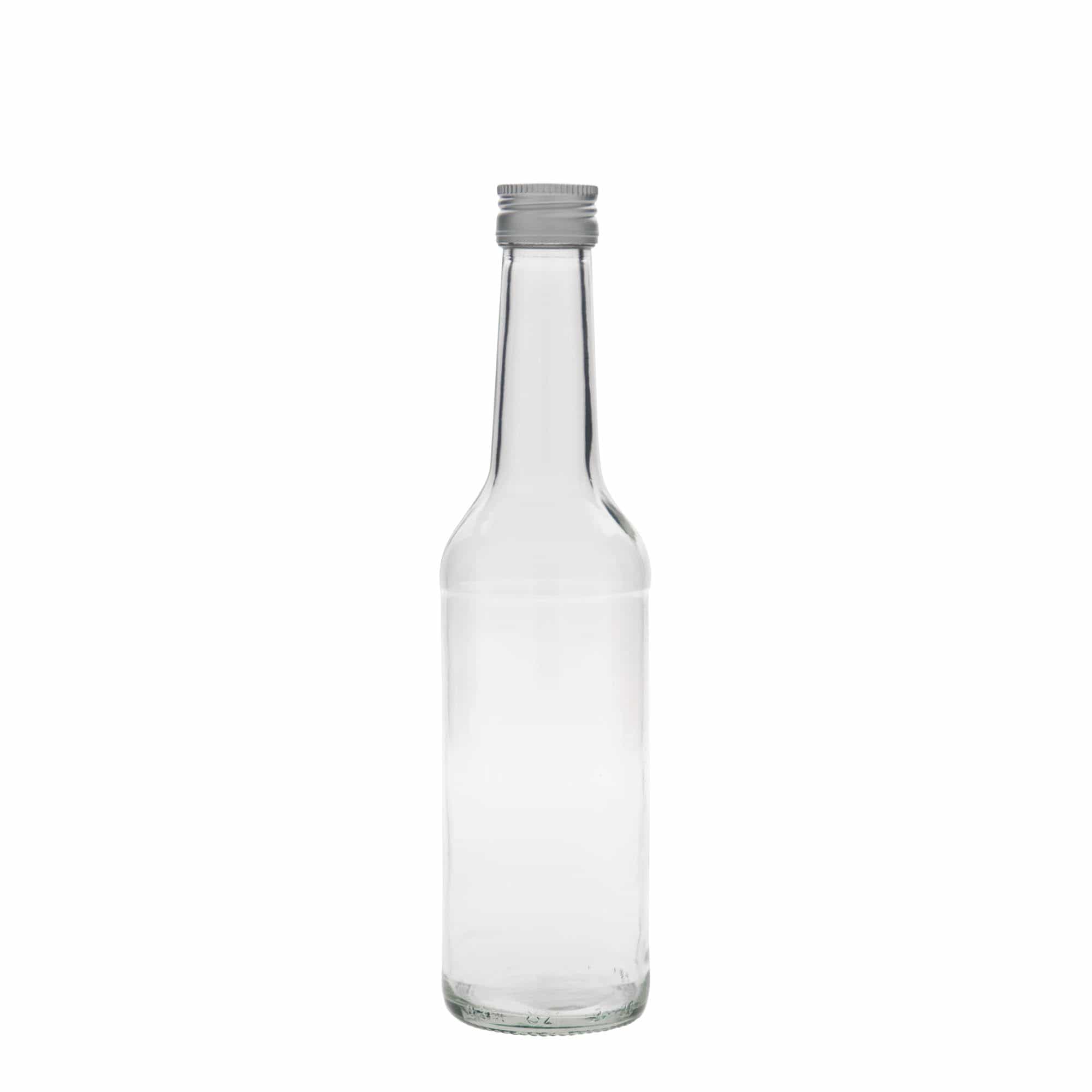 Botella de vidrio de 350 ml con cuello recto, boca: PP 28