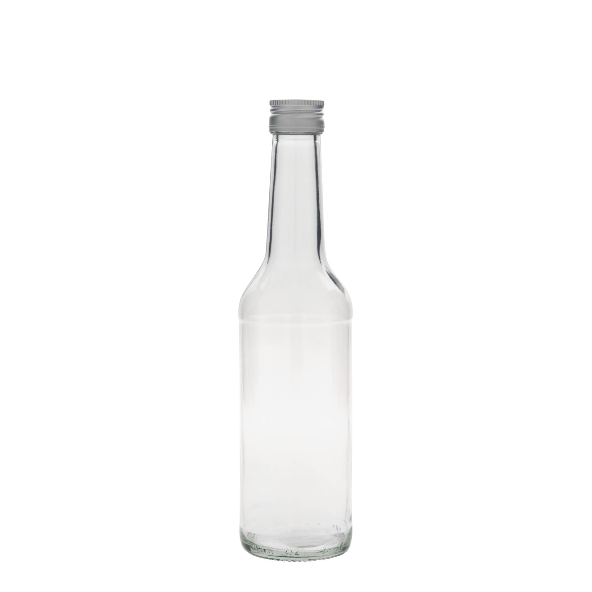 Botella de vidrio de 350 ml con cuello recto, boca: PP 28 Botella de vidrio de 350 ml con cuello recto, boca: PP 28
