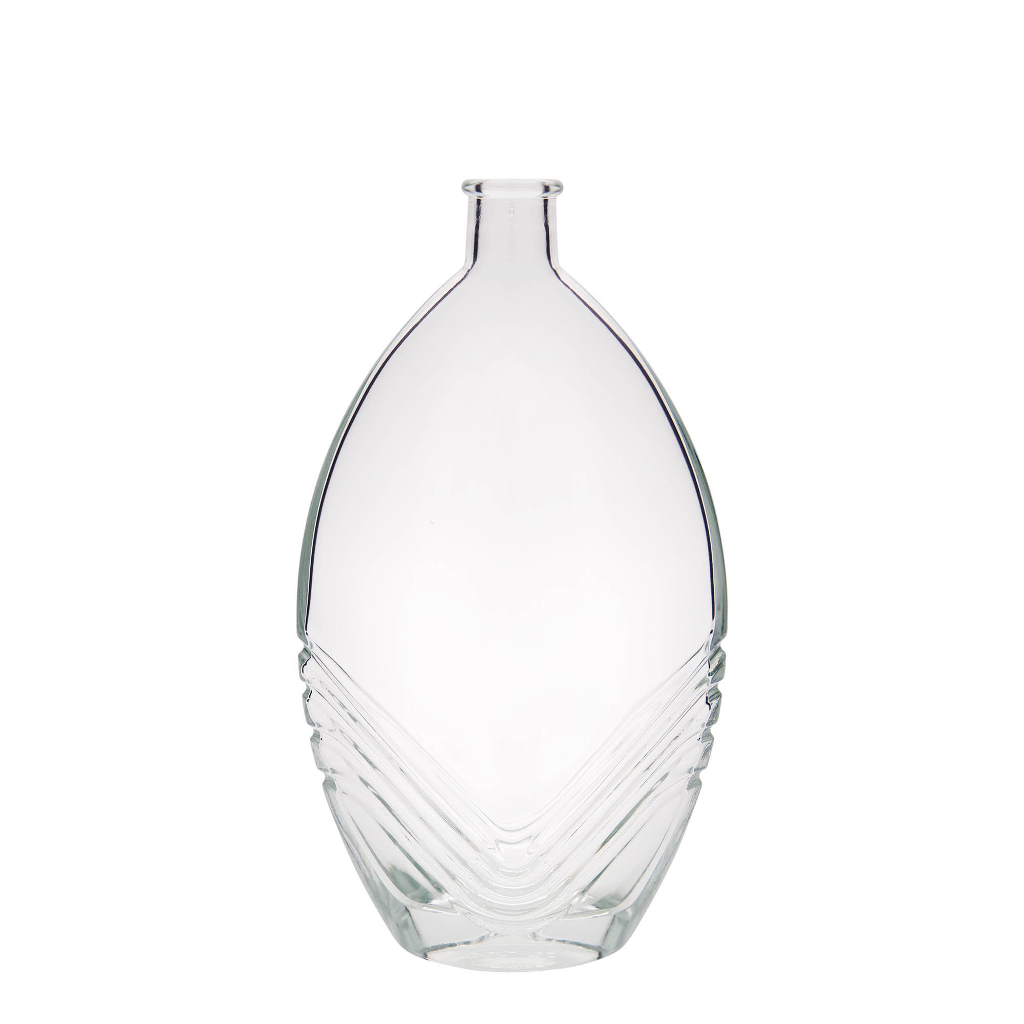 Botella de vidrio de 500 ml «Florence», ovalada, boca: corcho