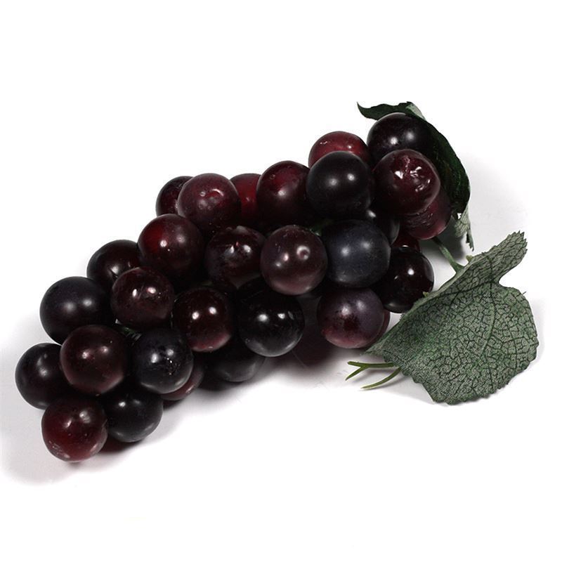 Racimo de uvas de plástico, negro