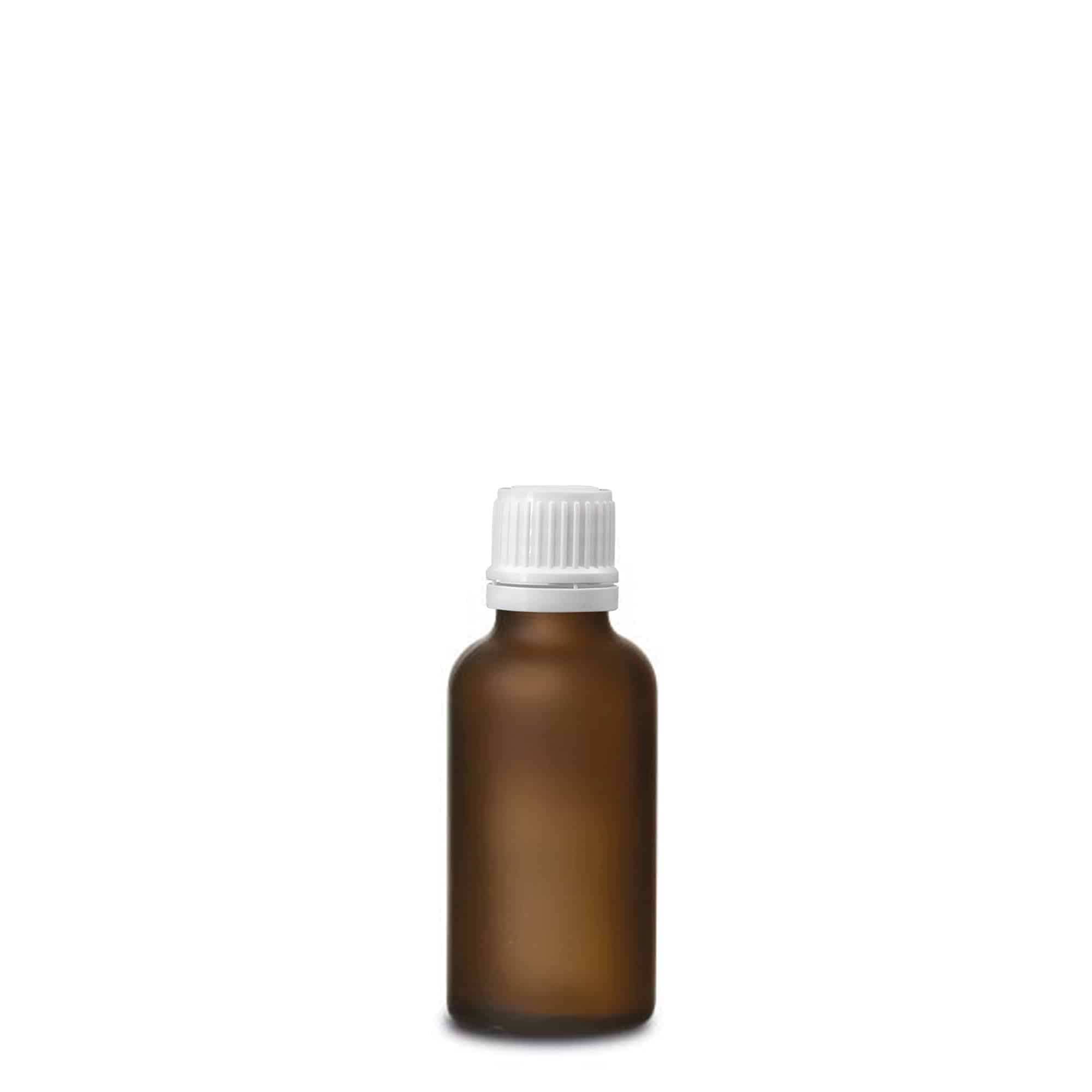 Frasco medicinal 30ml, vidrio, marrón esmerilado, boca: DIN 18