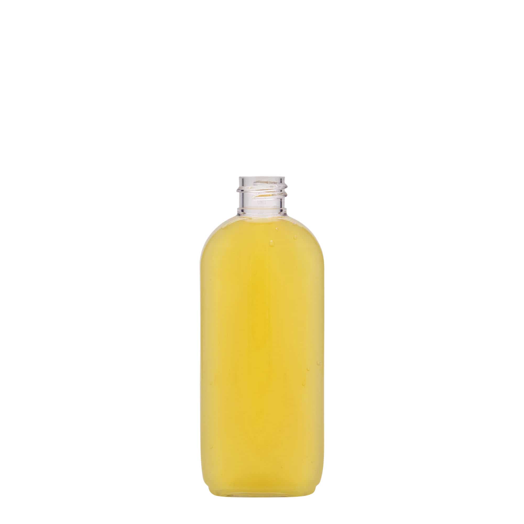 Botella de PET 'Iris' de 100 ml, ovalada, plástico, boca: 20/410