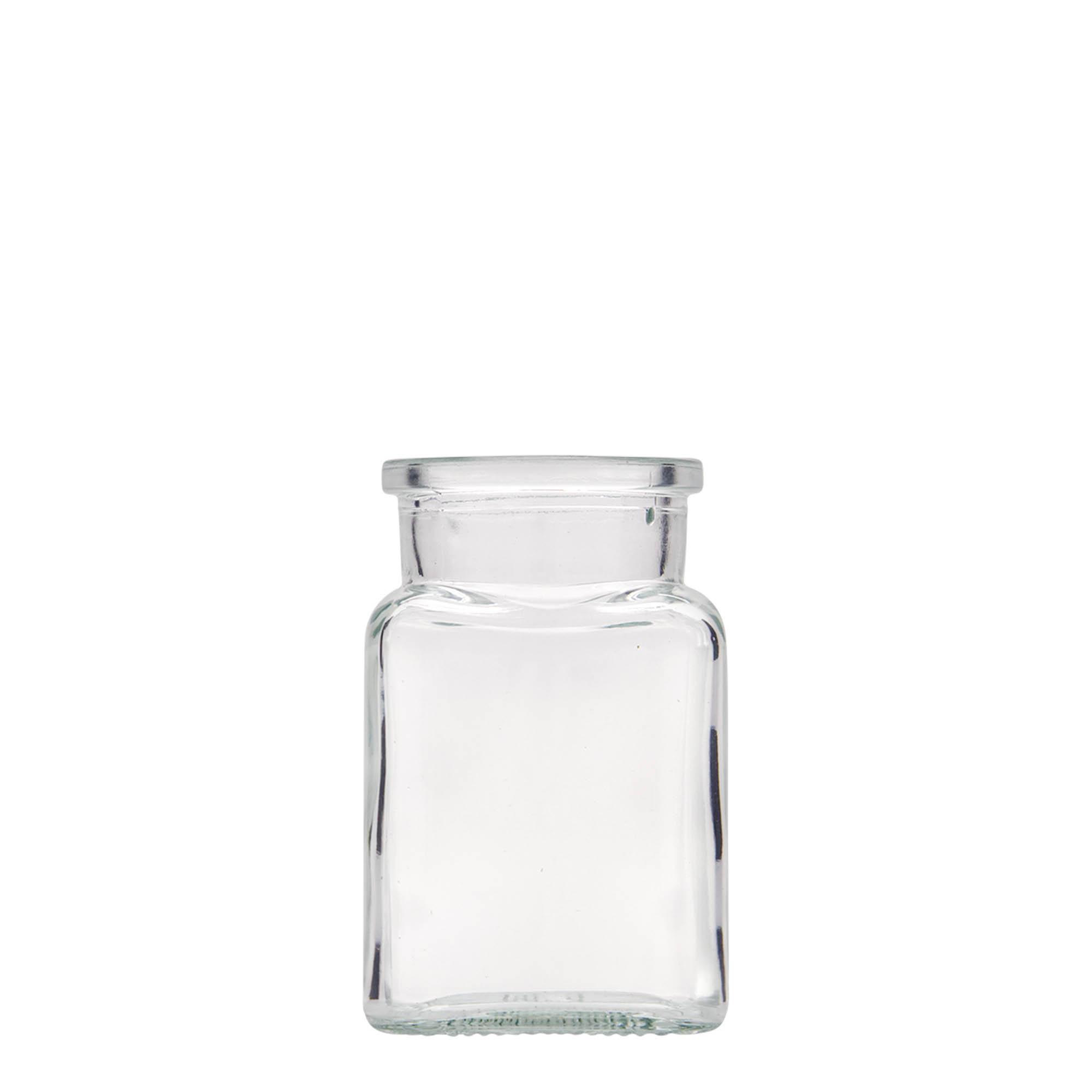 150 ml tarro de corcho, cuadrado, boca: corcho