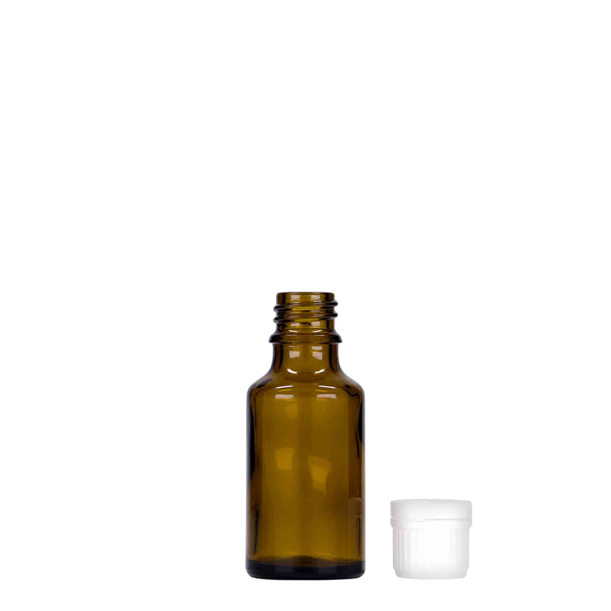 Frasco de medicamentos de 25 ml, vidrio, marrón, boca: DIN 18