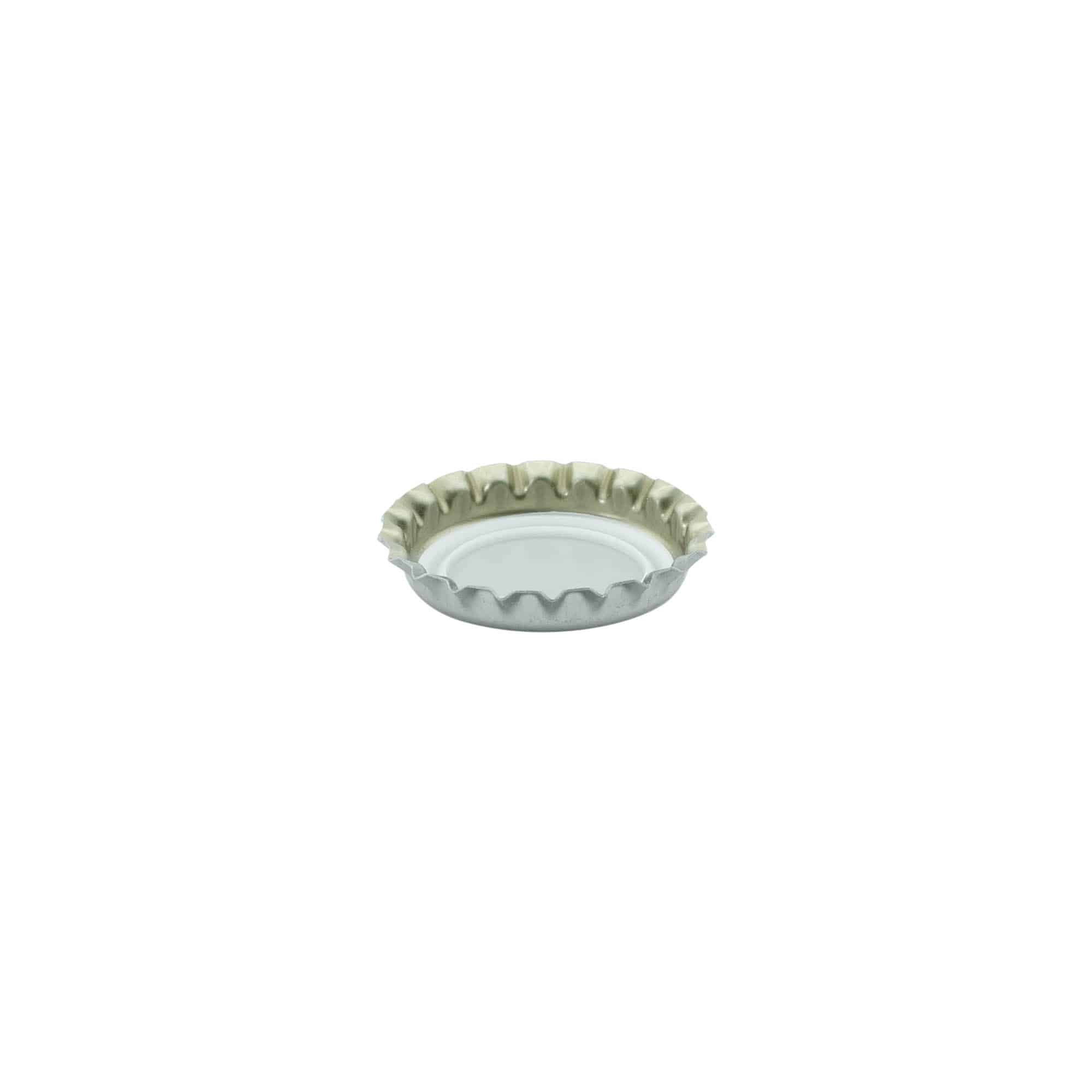 Tapón corona 26 mm, metal, plateado