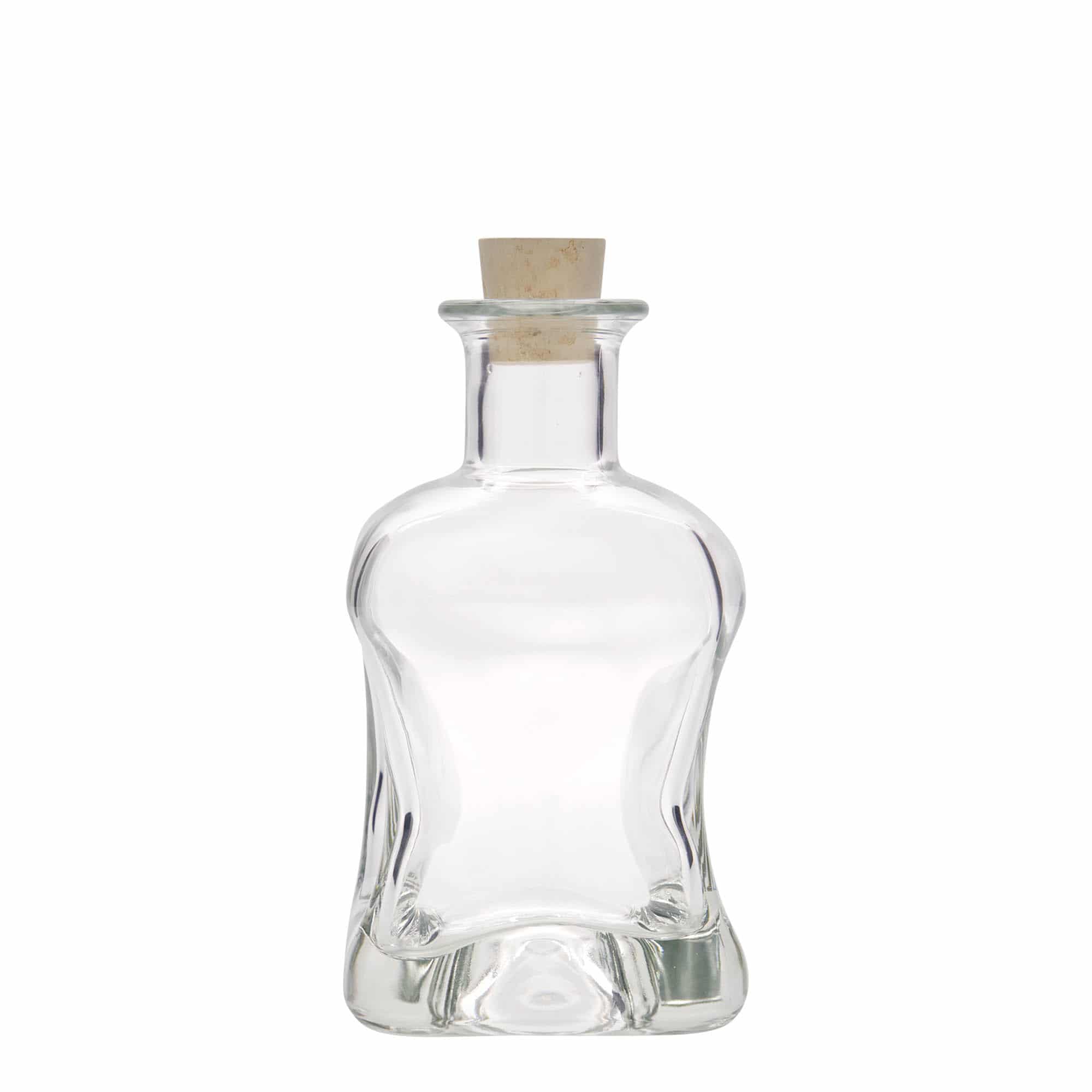 Botella de vidrio 'Dublin' de 350 ml, cuadrada, boca: corcho